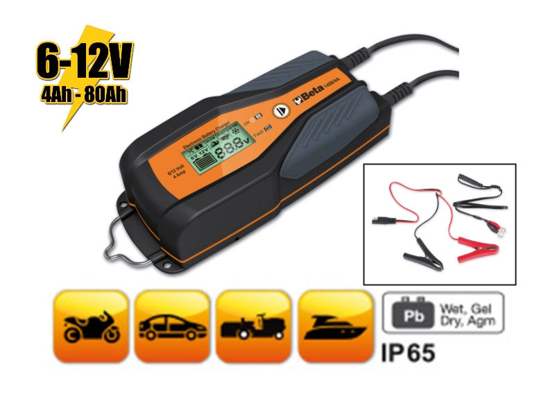 Beta Tools Electronic Car/Motorcycle Battery Charger 6V/12V 1A - 8A 4Ah - 160Ah - Beta Tools 1498/4A