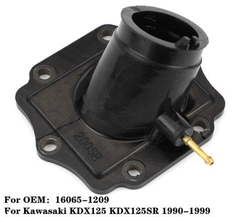 Dirt Racing Carburettor Intake Manifold Adaptor 1990-1999 Kawasaki KDX125SR 16065-1209