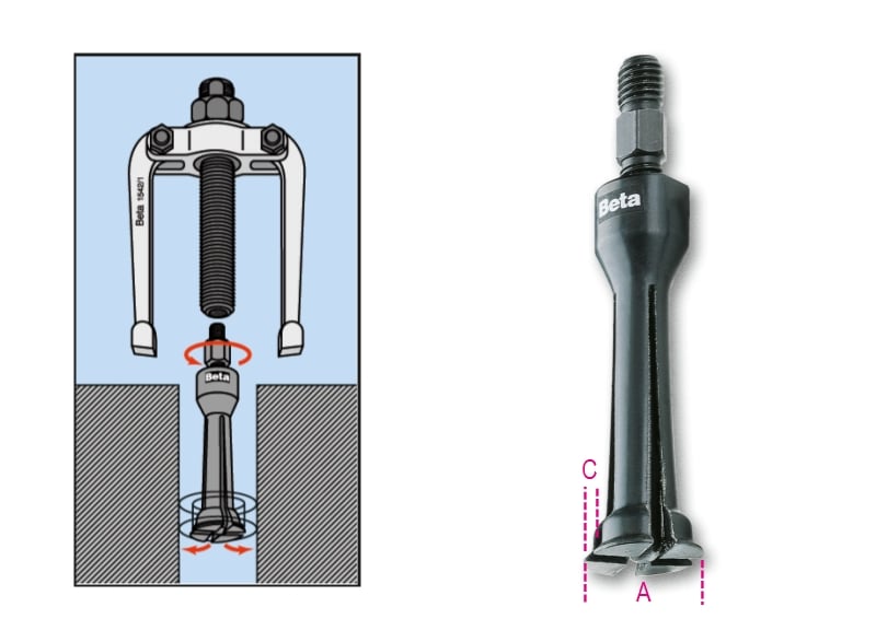Internal Extractors 16mm - 21mm - Beta Tools 1544/3
