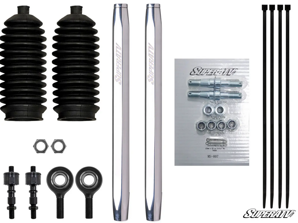 SuperATV Polaris Ranger Heavy Duty Billet Hex Tie Rod Kit, Superatv Trra-p-ran1k-b 1824794, 1823902, 1824446