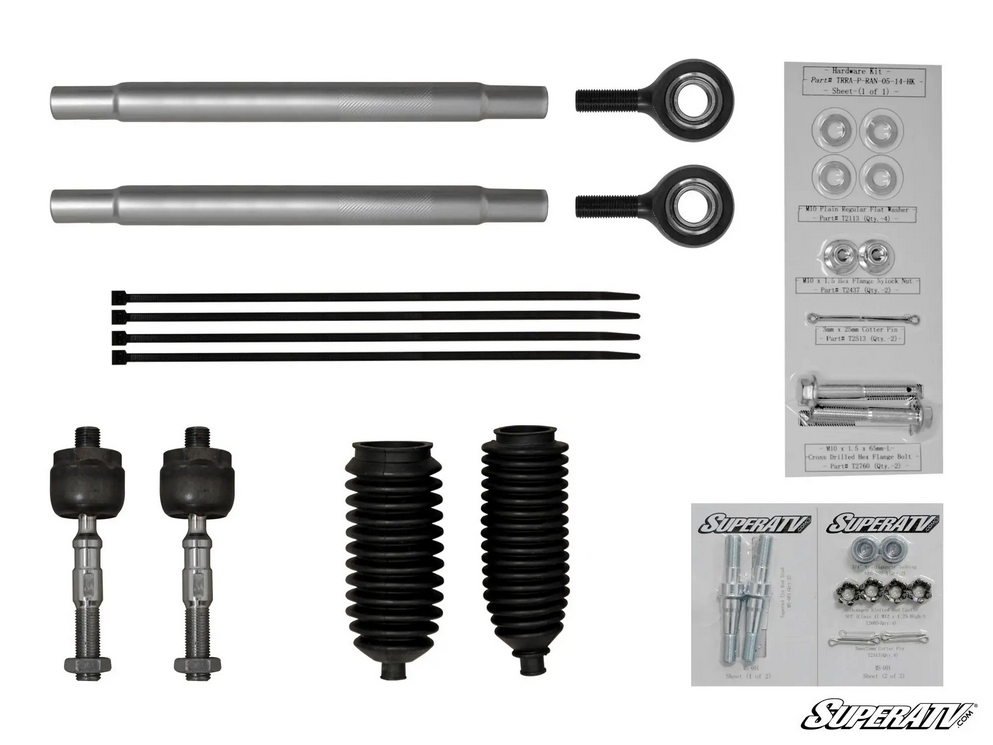 SuperATV Polaris RZR 800 Heavy Duty Tie Rod Kit, Superatv Trra-p-rzrs-01-14-st-001