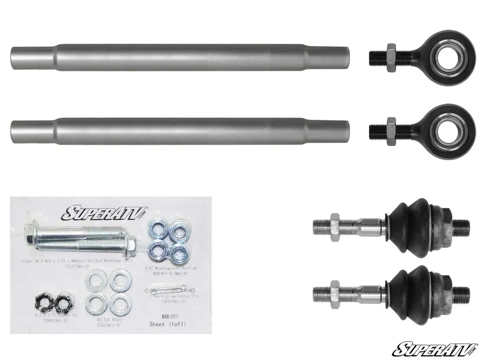 SuperATV Canam Maverick X3 64 Heavy Duty Tie Rod Kit, Superatv Trra-ca-x3-14-st-001 709402021