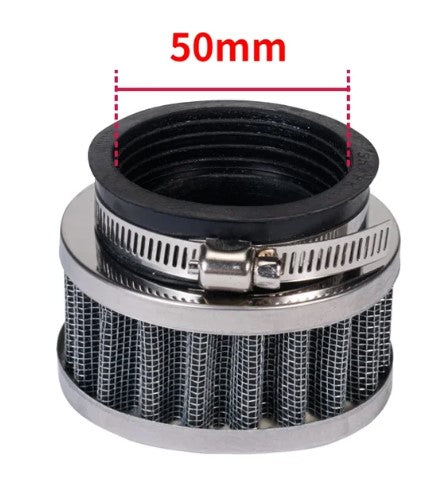 FIR 50mm Air Filter with Rubber Bolt on 48-50mm