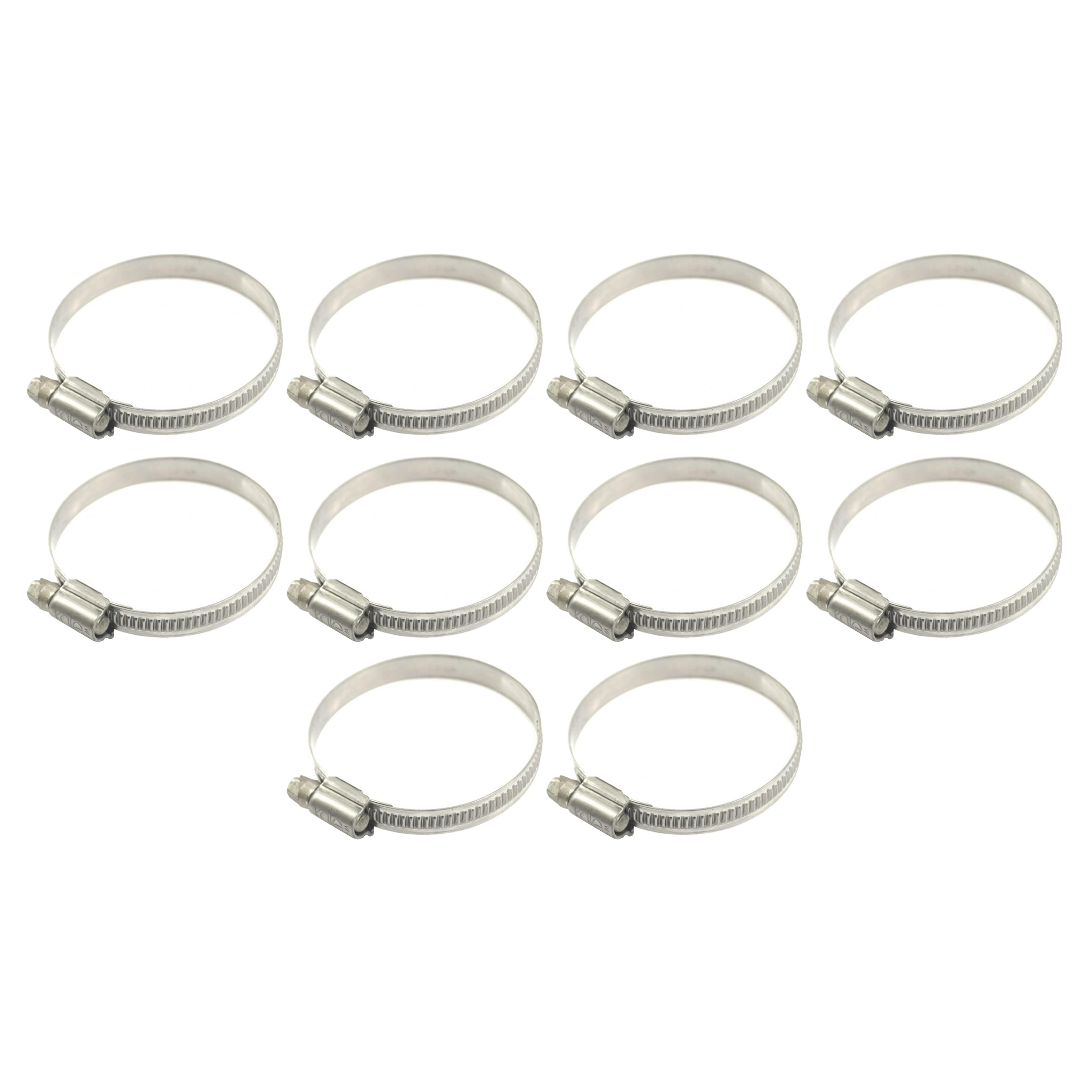 Samco Sport Jubilee Pipe Clip 40 - 60mm Kale Clamp 304 Stainless Steel (pack of 10)