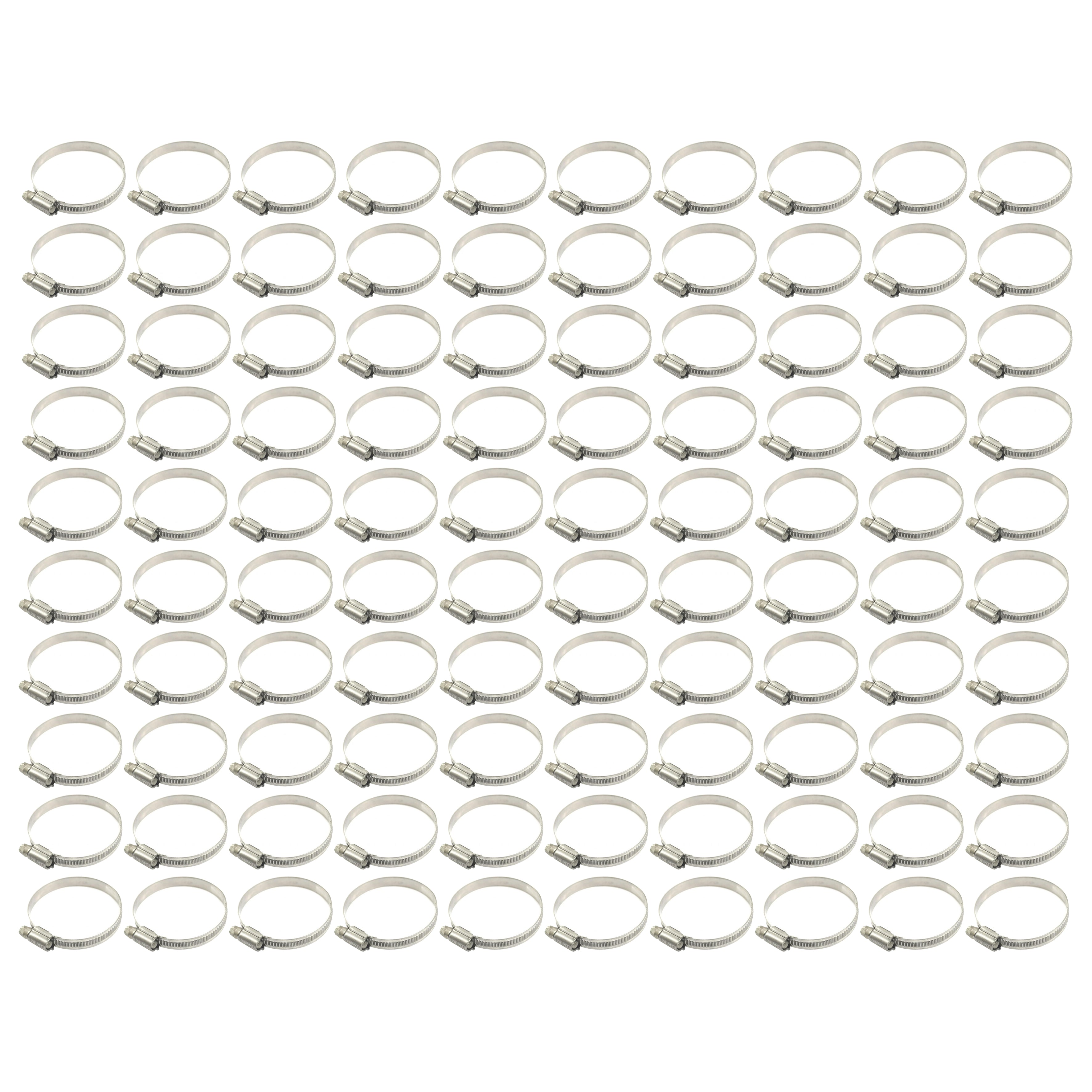 Samco Sport Jubilee Pipe Clip 40 - 60mm Kale Clamp 304 Stainless Steel (pack of 100)