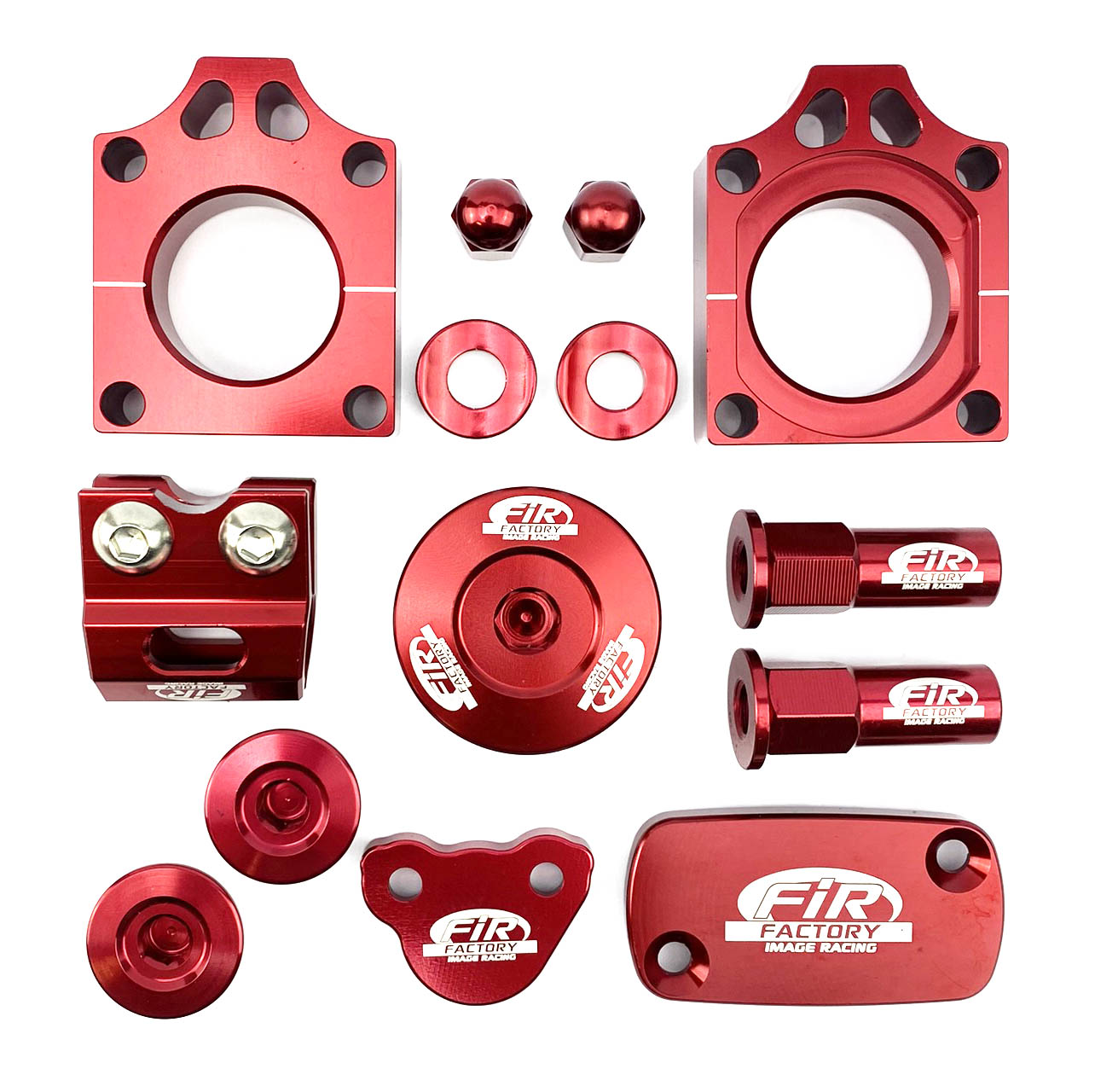 FIR 12pc Bling Kit CRF 250/450, Fir Cpk-101, Cnc Alloy, Axle Block, Caps, Tyre Nut
