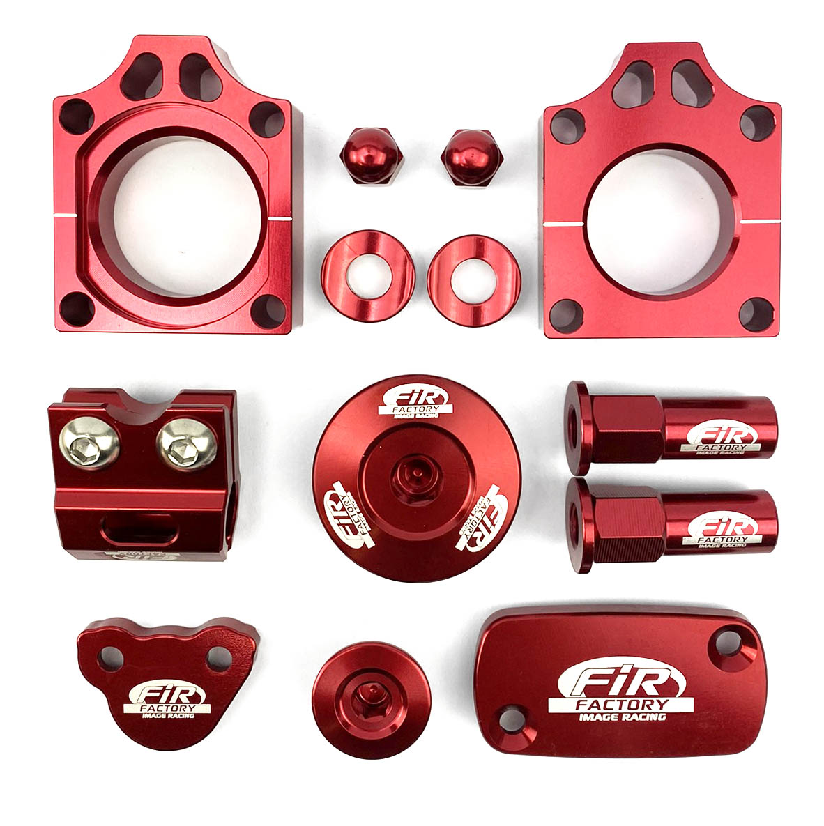 FIR 11pc Bling Kit CRF 250, Fir Cpk-104, Cnc Alloy, Axle Block, Caps, Tyre Nut