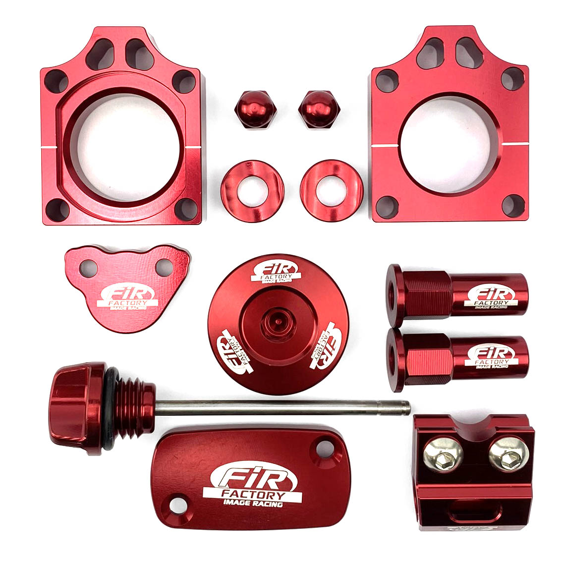 FIR 11pc Bling Kit CRF 450, Fir Cpk-111, Cnc Alloy, Axle Block, Caps, Tyre Nut