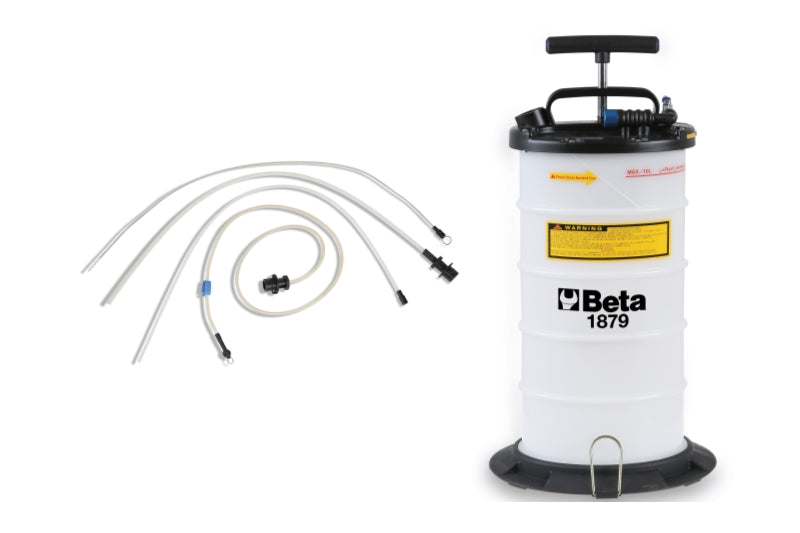 Beta Tools Manual/Pneumatic Fluid Extractor 9.5L with Nylon Joints - Beta Tools 1879 9,5