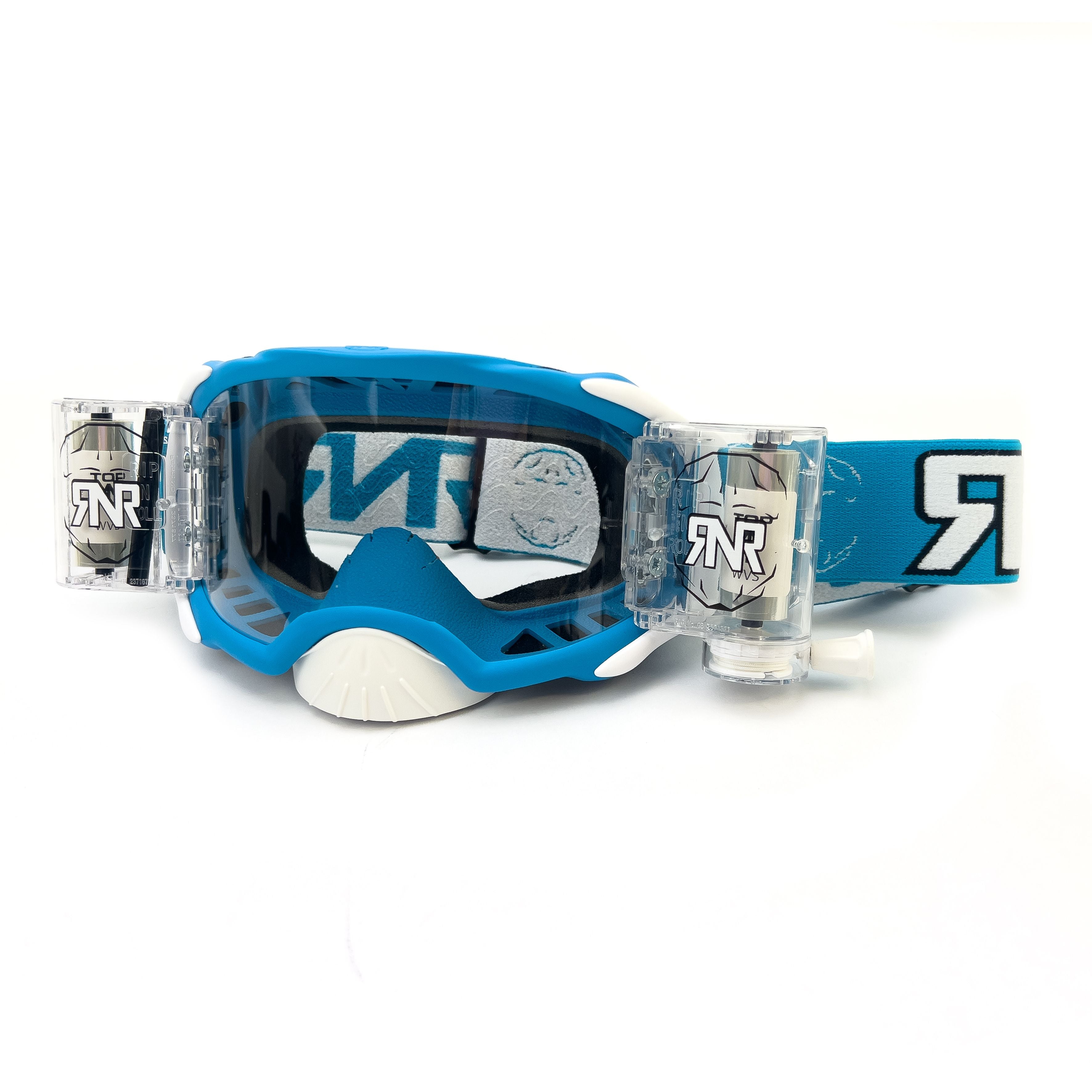 Rip N Roll Rnr Roll Off Platinum Wvs V2 Goggle With 48MM Films Matt Blue  Blue