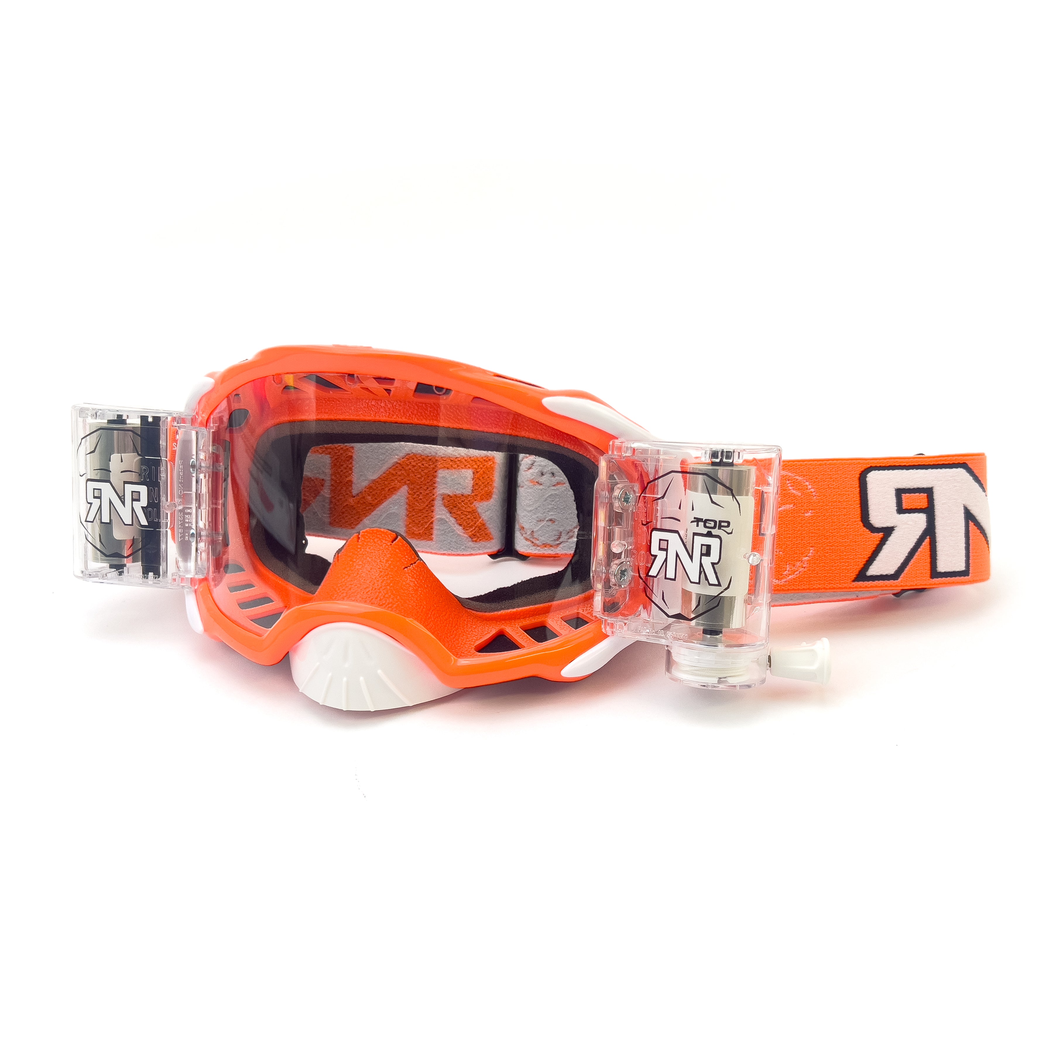 Rip-N-Roll Rnr Platinum Wvs 48MM, Orange Flo Goggle, Roll Off, GAA46, Wide Vision System