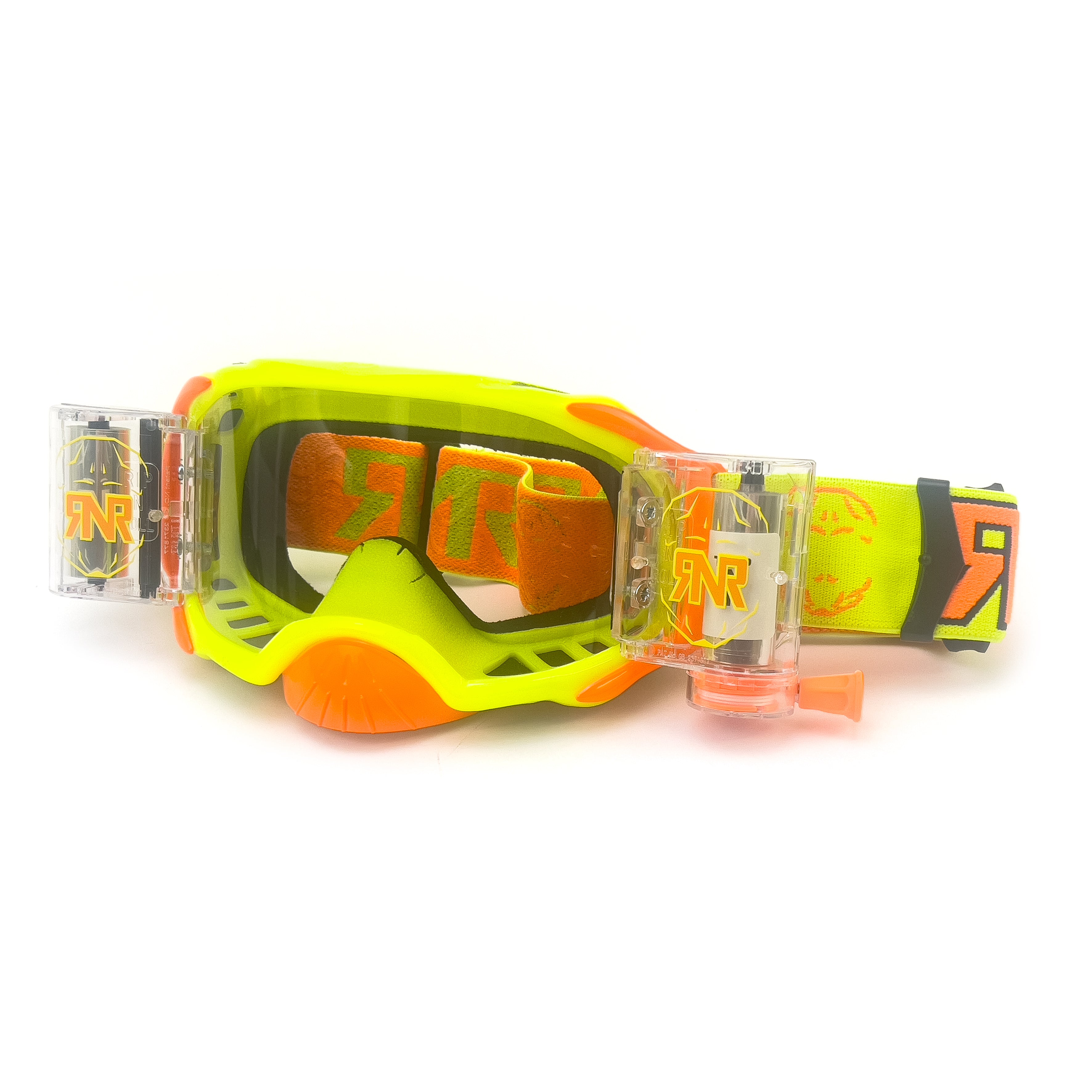 Rip-N-Roll Rnr Platinum Wvs 48MM, Yellow Flo Goggle, Roll Off, GAA68, Wide Vision System