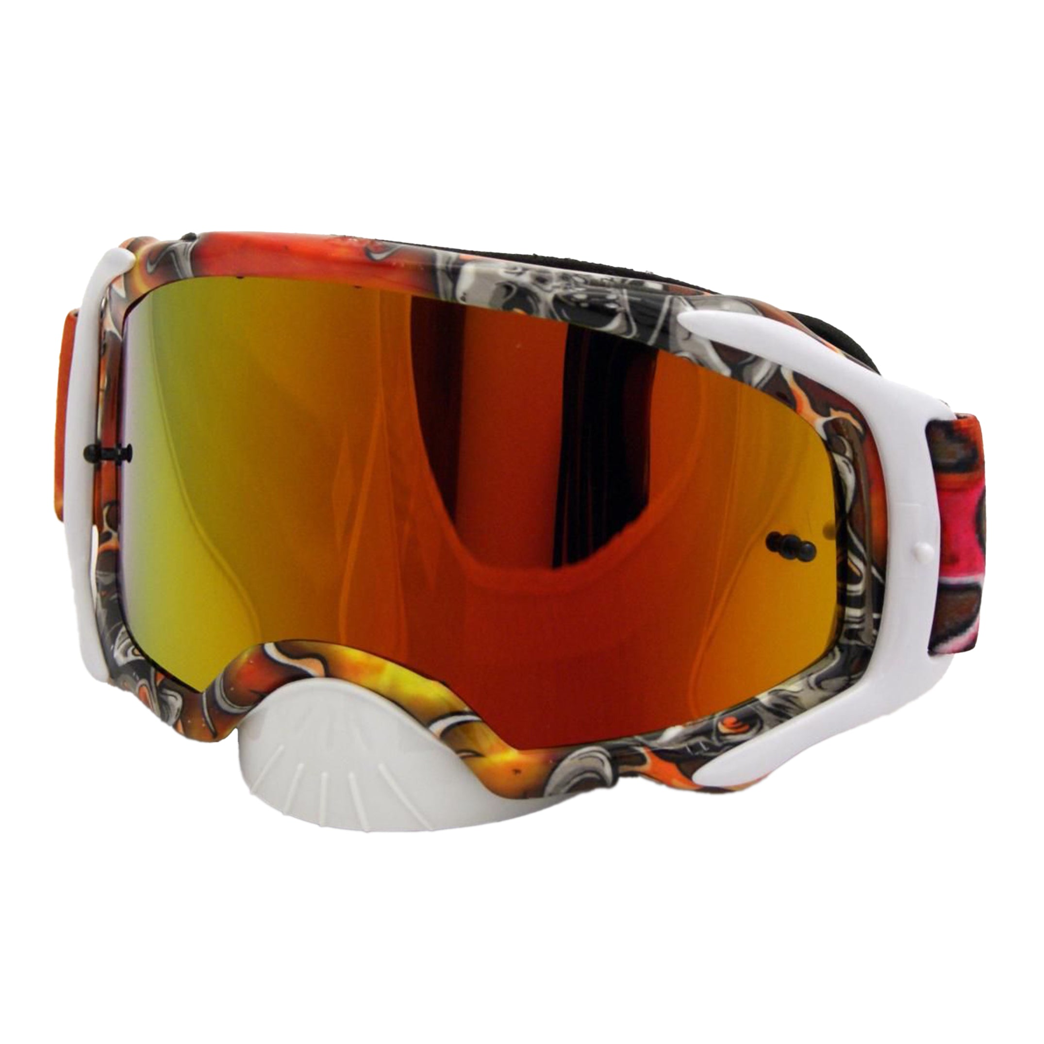Rip-N-Roll Rnr Platinum Tear Off Mirrored, Red Tattoo Goggle, GAM05, Tear Off