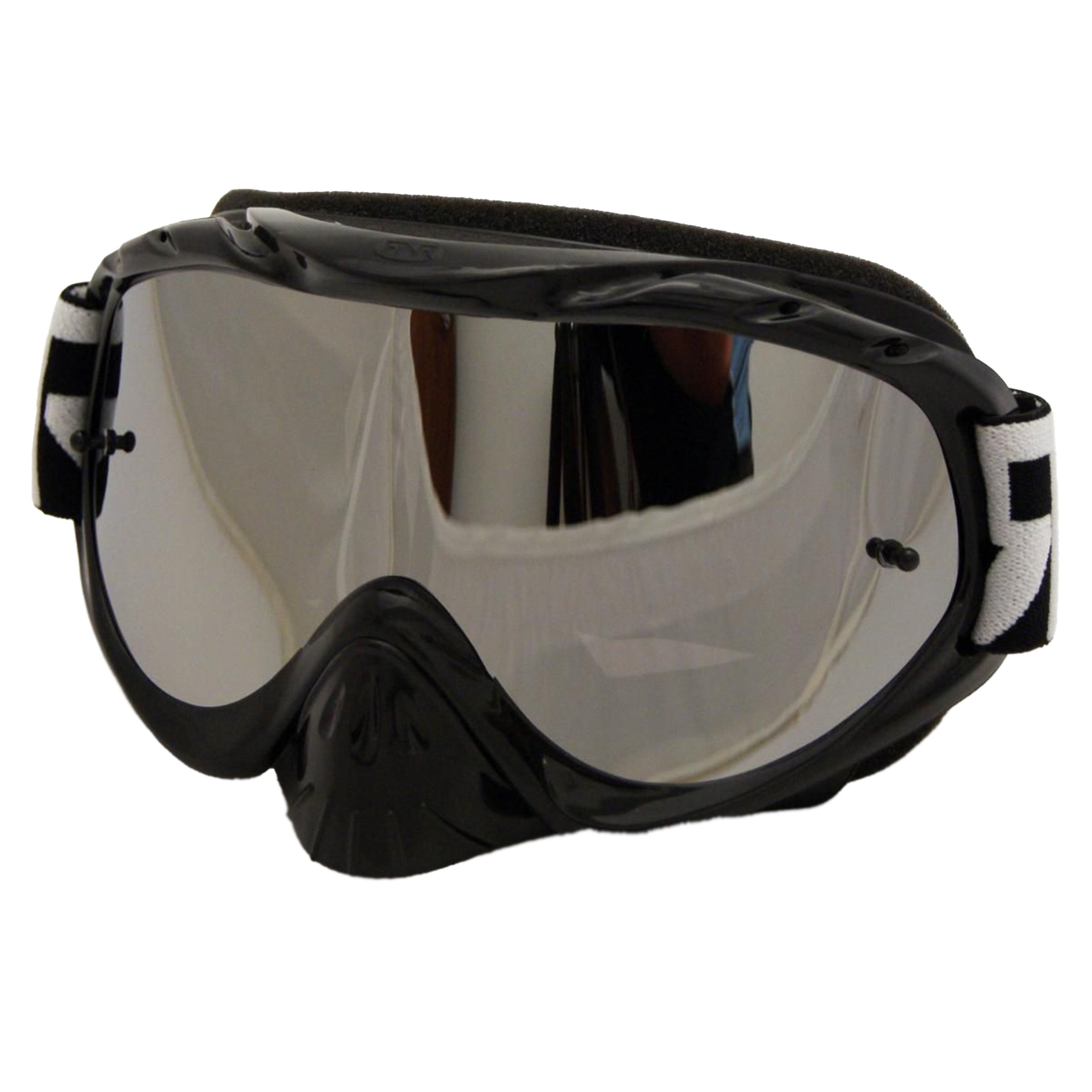 Rip-N-Roll Rnr Hybrid Black Mirrored Lens, Black Goggle, GH23M, Mirrored Lens