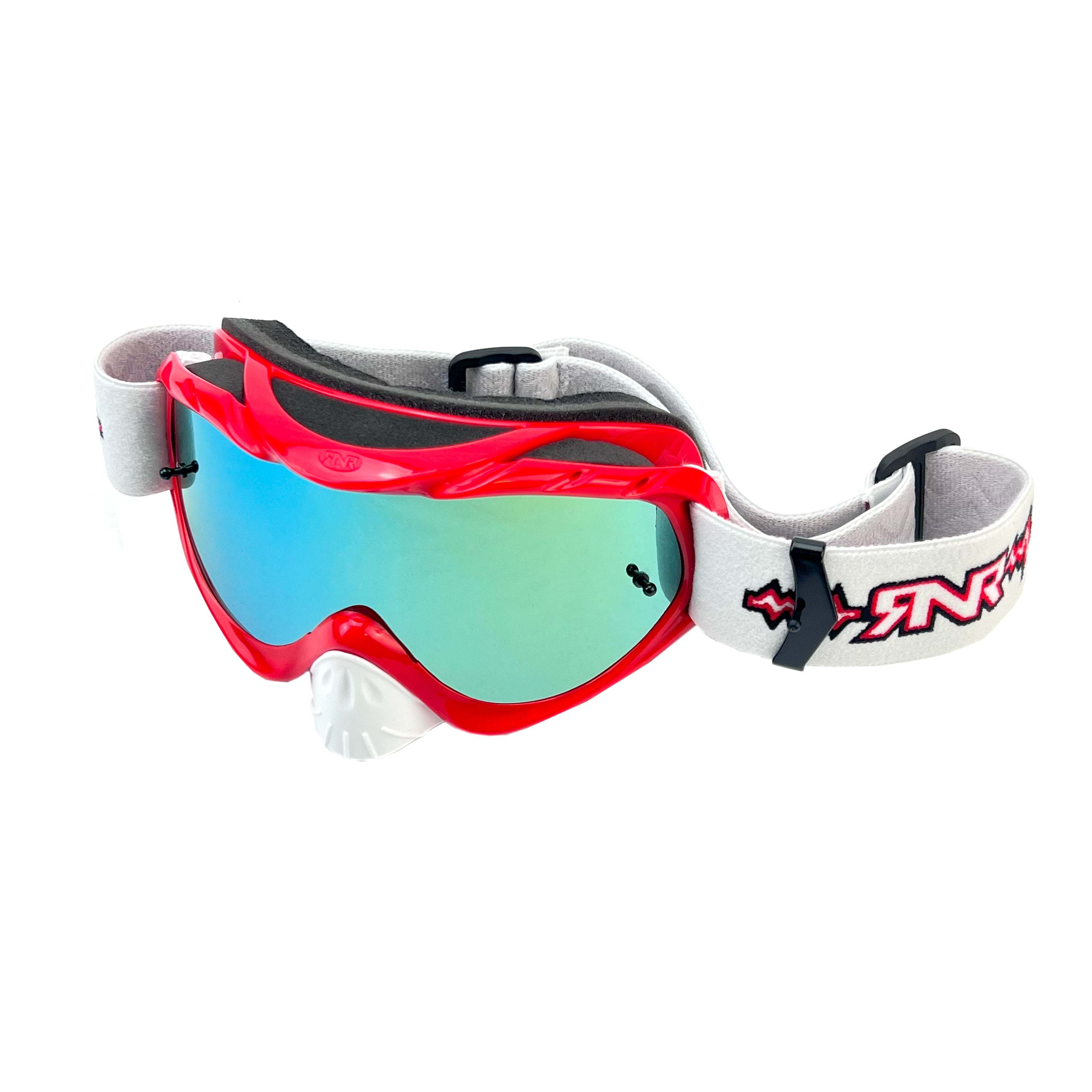 Rip-N-Roll Rnr Hybrid Red Mirrored Lens, Red Goggle, GH45M, Mirrored Lens