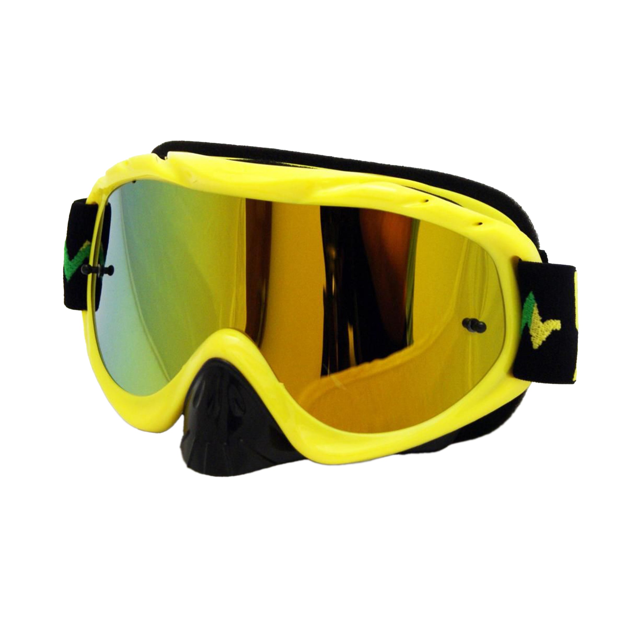 Rip-N-Roll Rnr Hybrid Yellow Mirrored Lens, Yellow Goggle, GH48M, Mirrored Lens