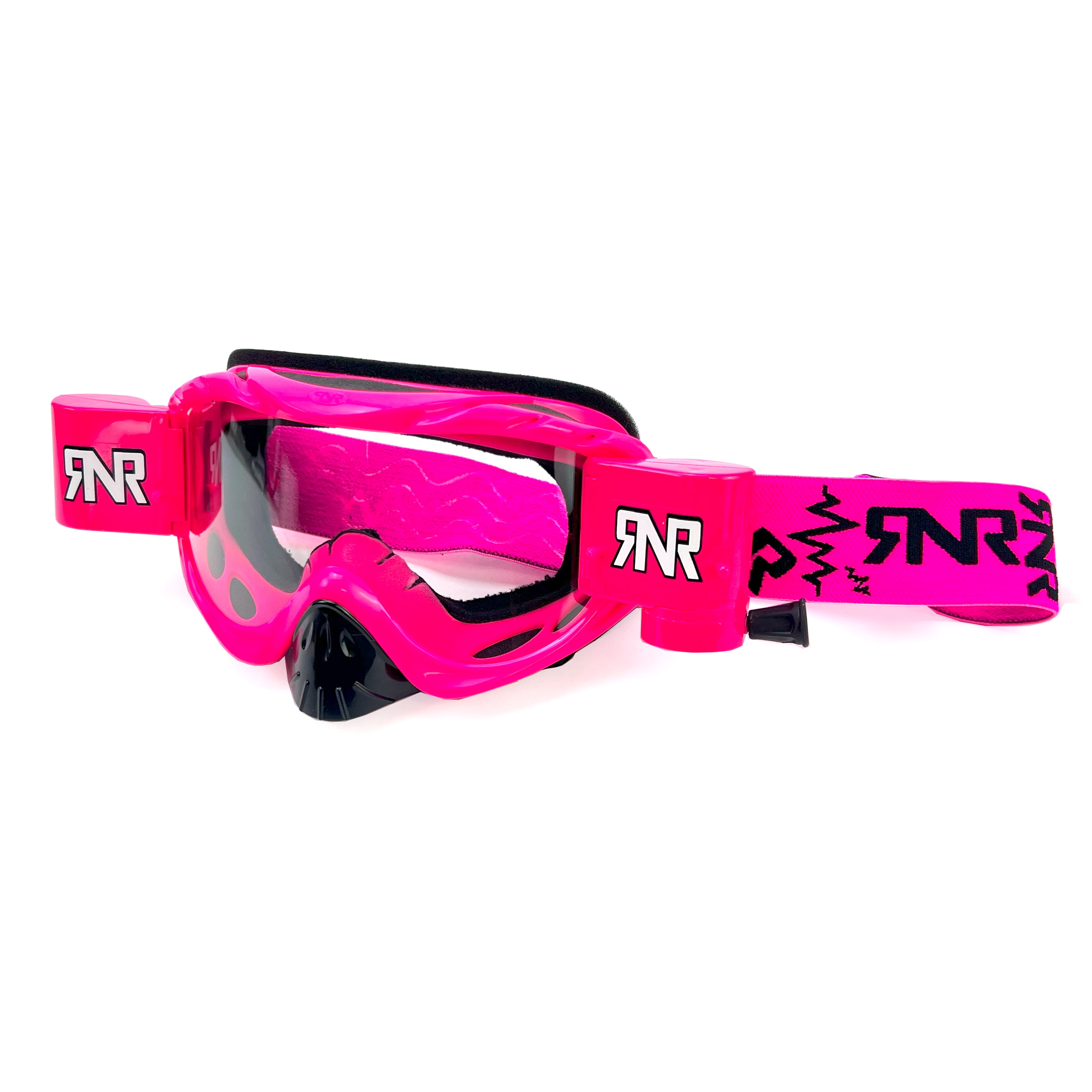 Rip-N-Roll Rnr Hybrid Neon Pink Fully Loaded Roll Off, Neon Pink Goggle, GH69, Roll & Tear Off