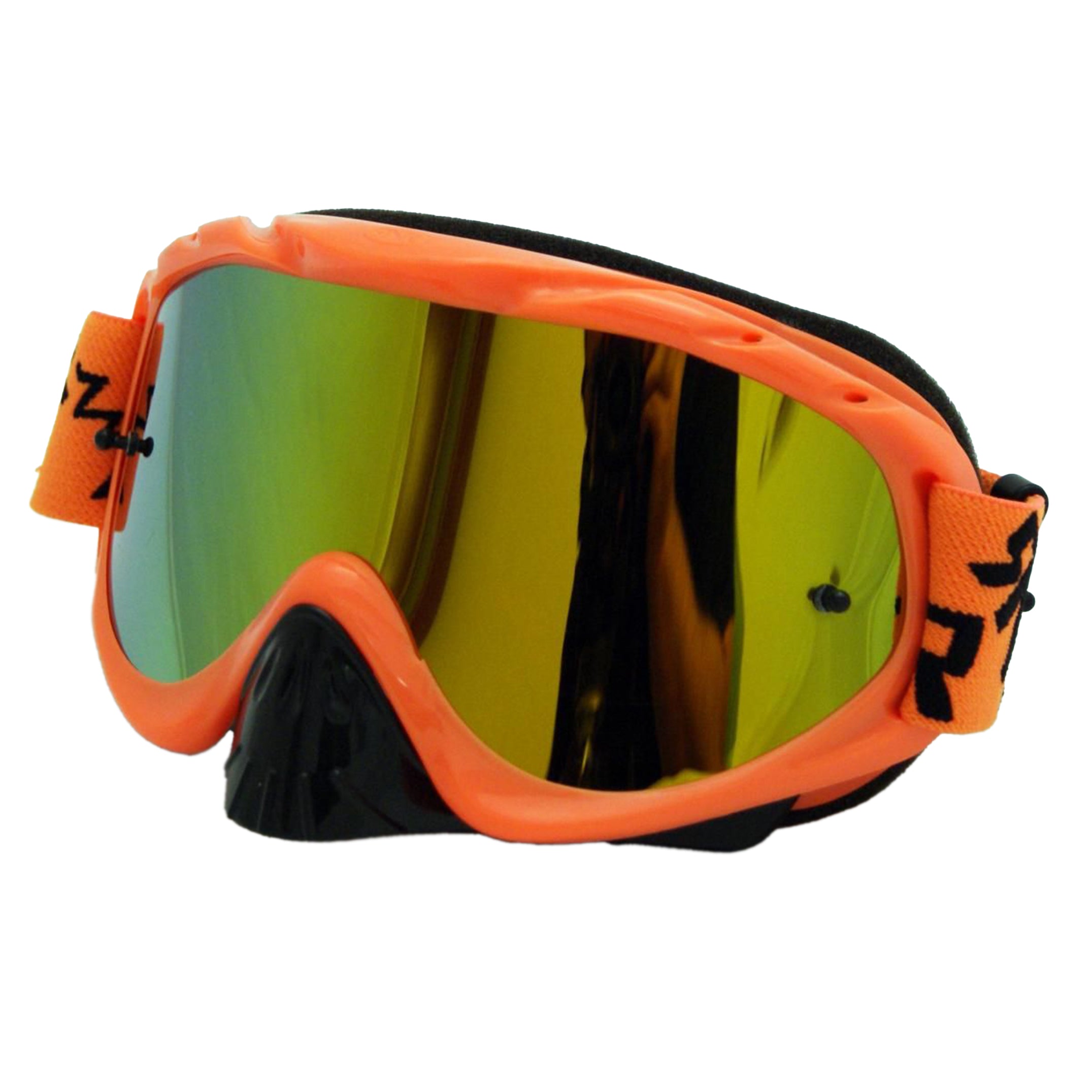 Rip-N-Roll Rnr Hybrid Neon Orange Tear Off, Neon Orange Goggle, Mirrored Lens, GH66M, Tear Off
