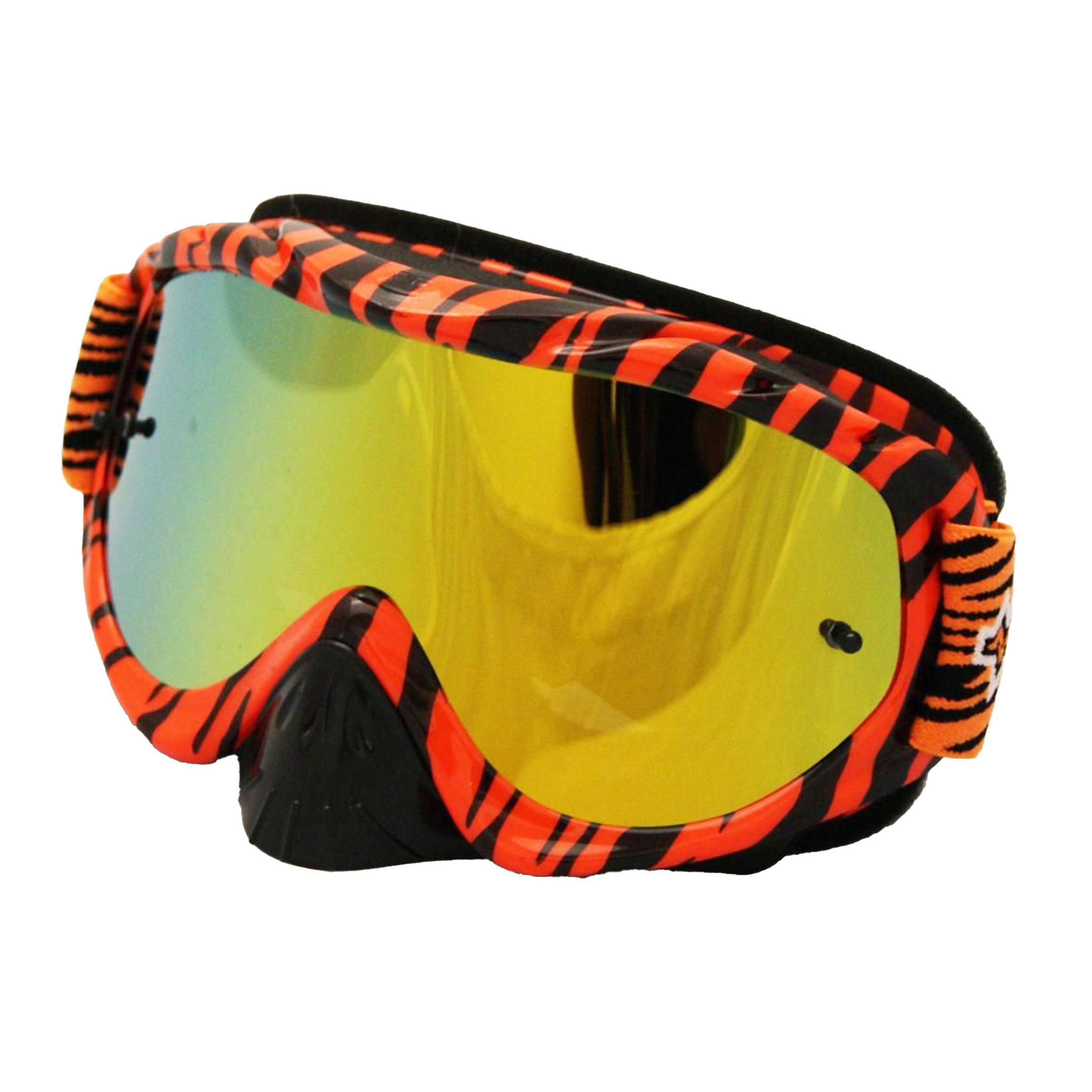 Rip-N-Roll Rnr Hybrid Wild Or/bk Mirrored Lens, Wild Orange & Black Goggle, GH366M, Mirrored Lens