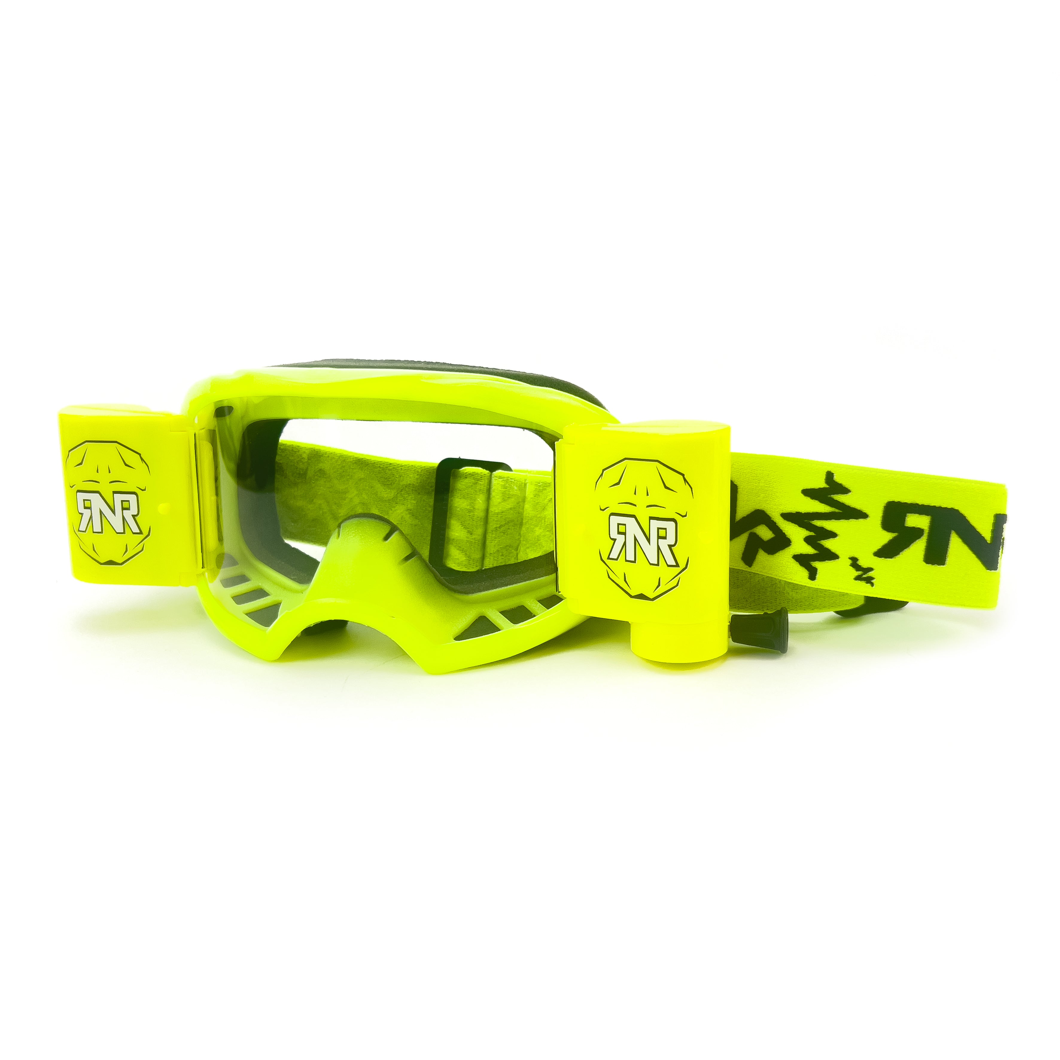 Rip-N-Roll Rnr Colossus Neon Yellow Wvs 48MM, Neon Yellow Goggle, Wide Vision System, GXX68, Roll & Tear Off