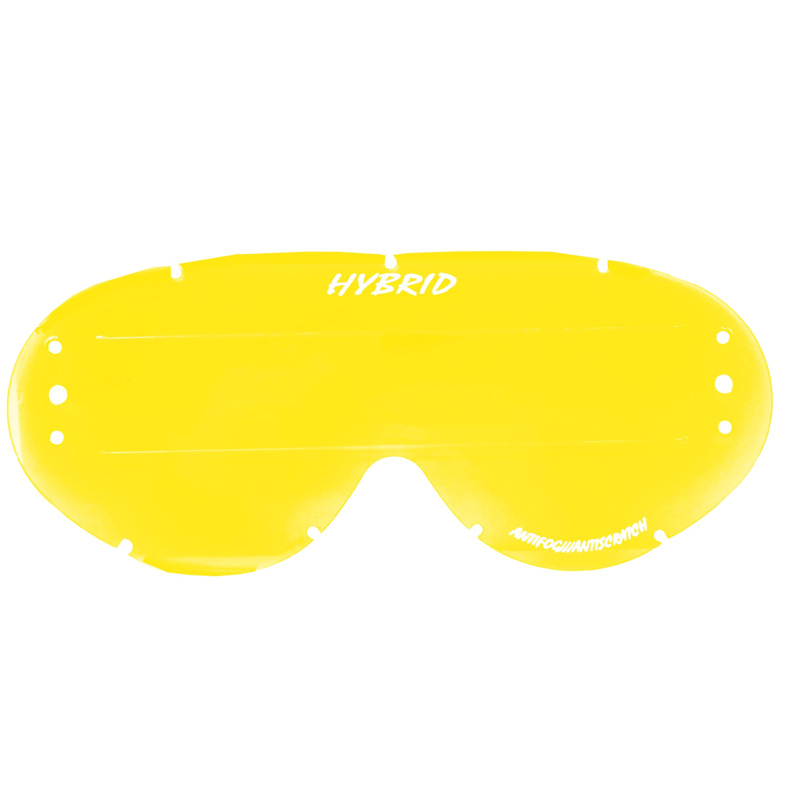 Rip-N-Roll Hybrid XL Roll Off Lens Yellow Raised Strip, Anti Fog, Anti Scratch, LYR201RXL