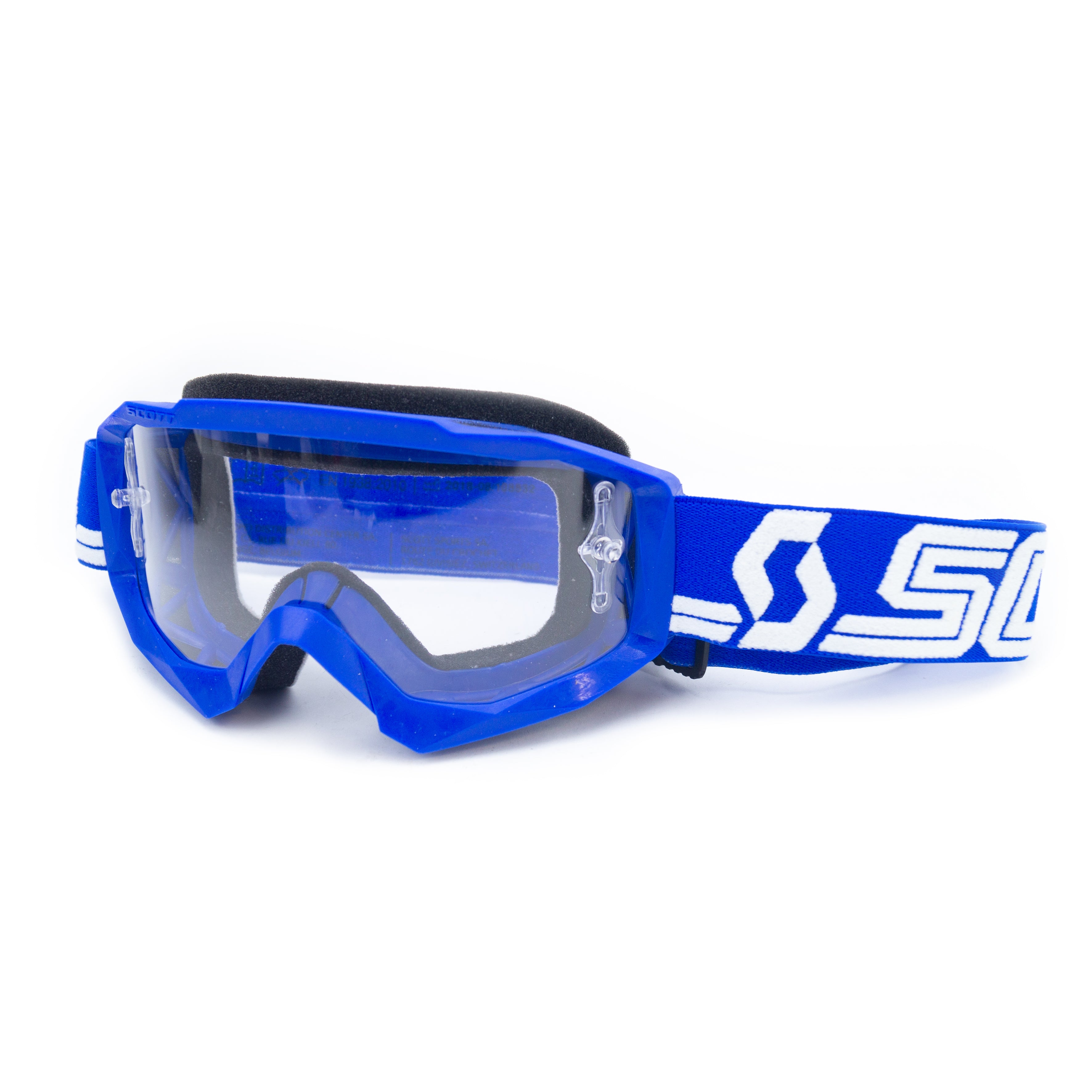 Scott Goggles Scott Hustle Goggles Clear Lens, Blue/white, Sc084103