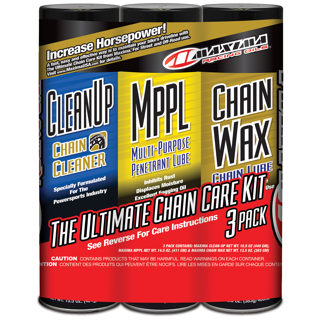 Maxima Chain Wax Chain Care Combo Kit M White