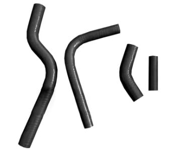 Dirt Racing Hose Kit 4PCS KXF250 2004 Kawasaki, Suzuki RMZ250 Silicone Radiator Cooling Black