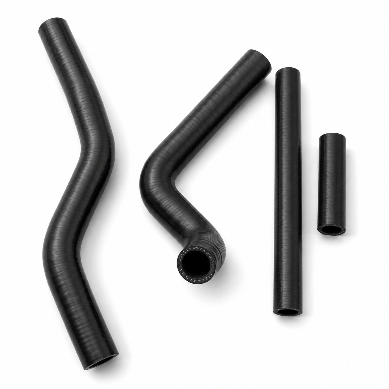 Dirt Racing Radiator Hose Kit 4PCS Black 01-08 Suzuki RM125 Silicone 17852-36F00