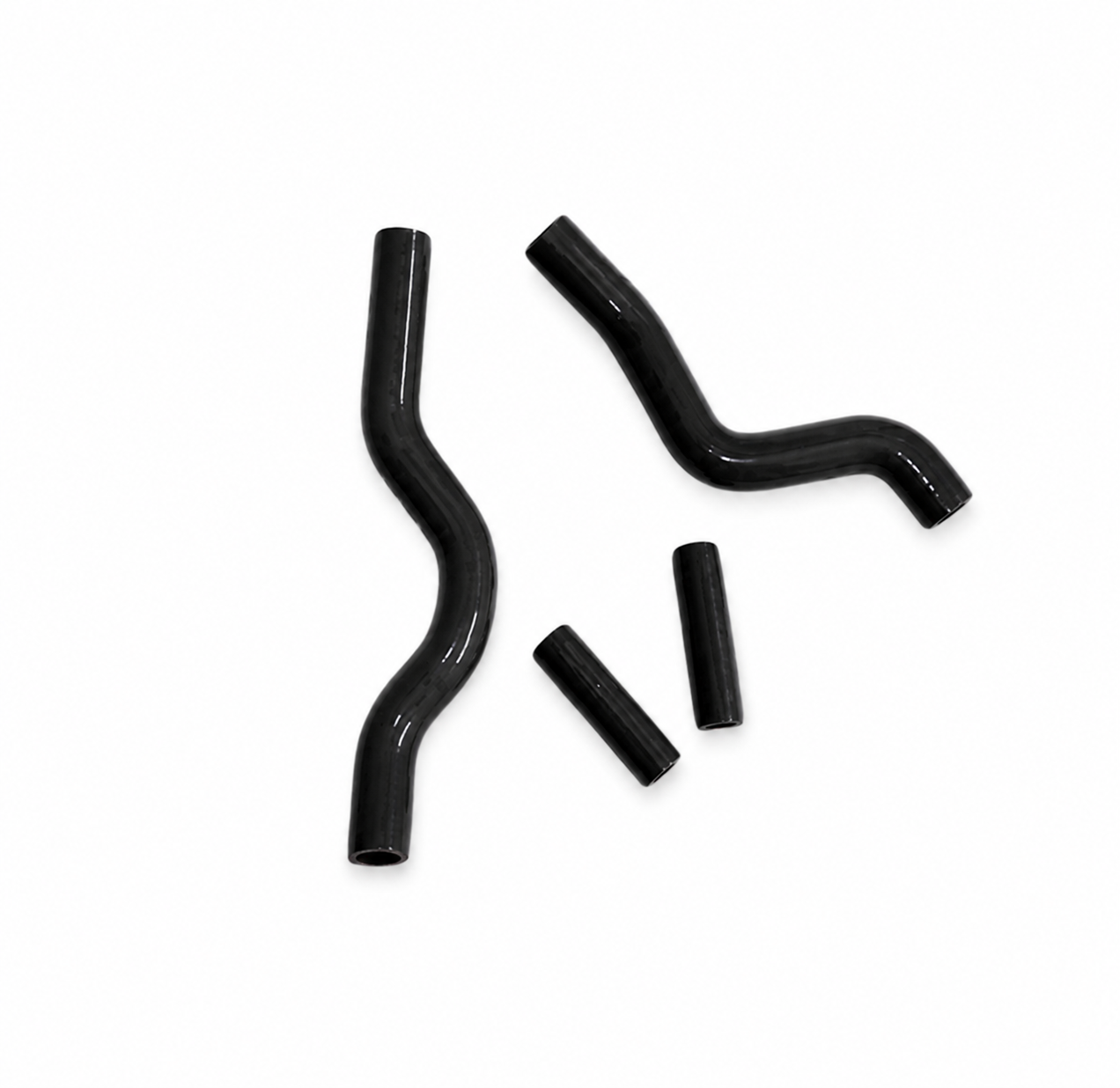 Dirt Racing Radiator Hose Kit 4PCS Black 01-08 Suzuki RM250 Silicone 17852-37F00 17853-37F10