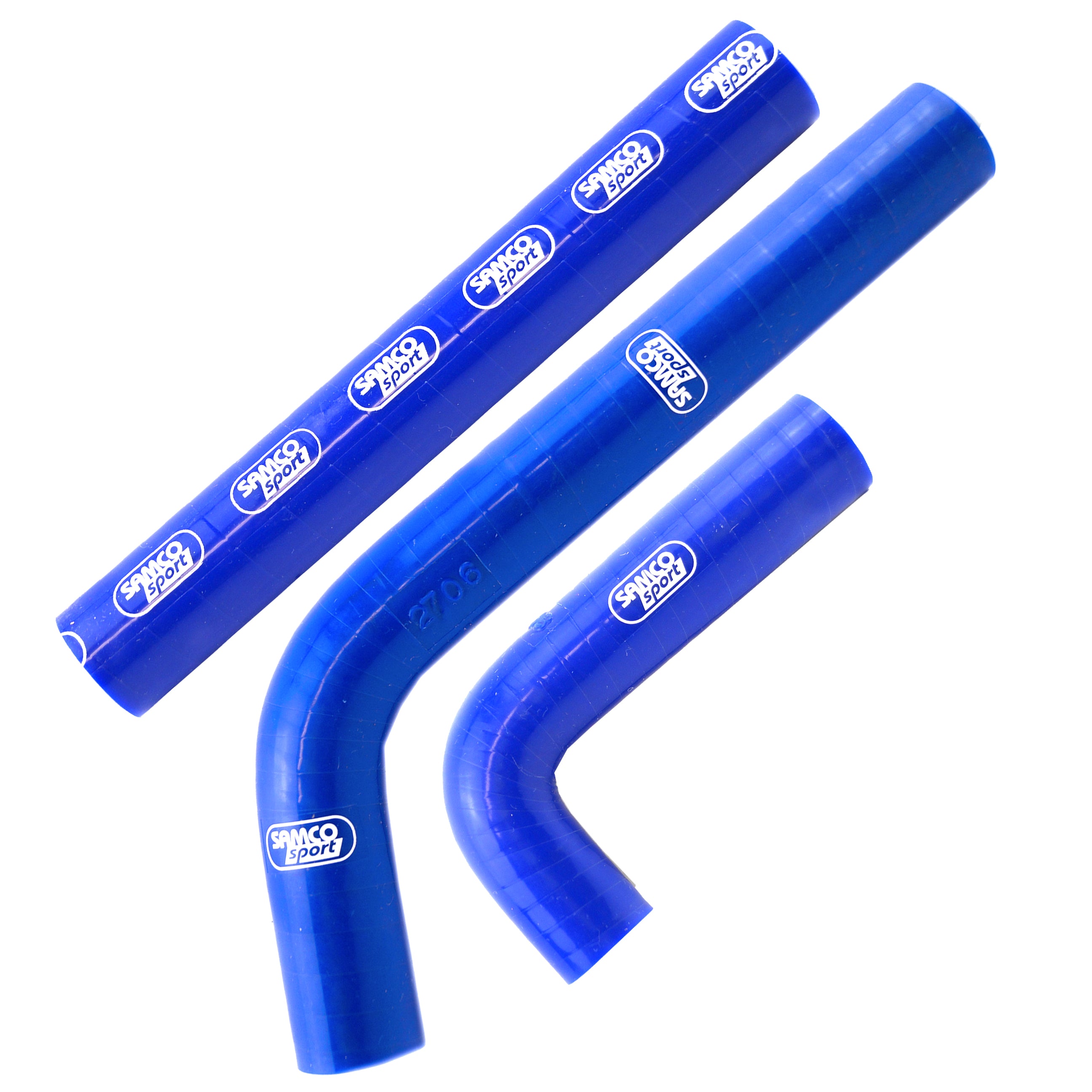 Samco Sport Coolant Hose 3 Piece Kit Blue 02-14 Gas Gas 125 250 300 Pro Samco Sport Gas-1-bu