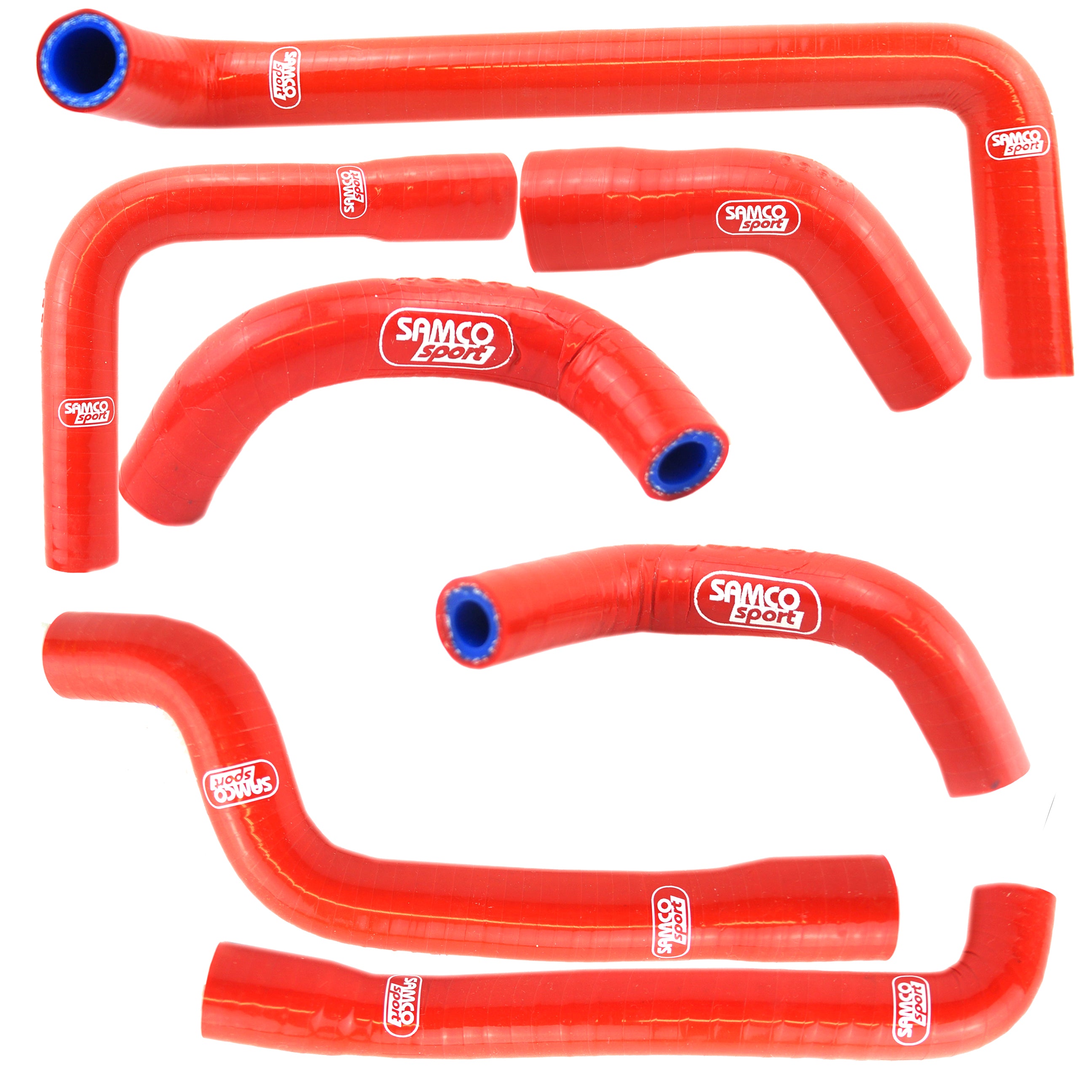 Samco Sport Coolant Hose 7 Piece Kit Red 14-17 Gas Gas 200 250 300 EC XC 2t Oem Design Samco Gas-6-rd