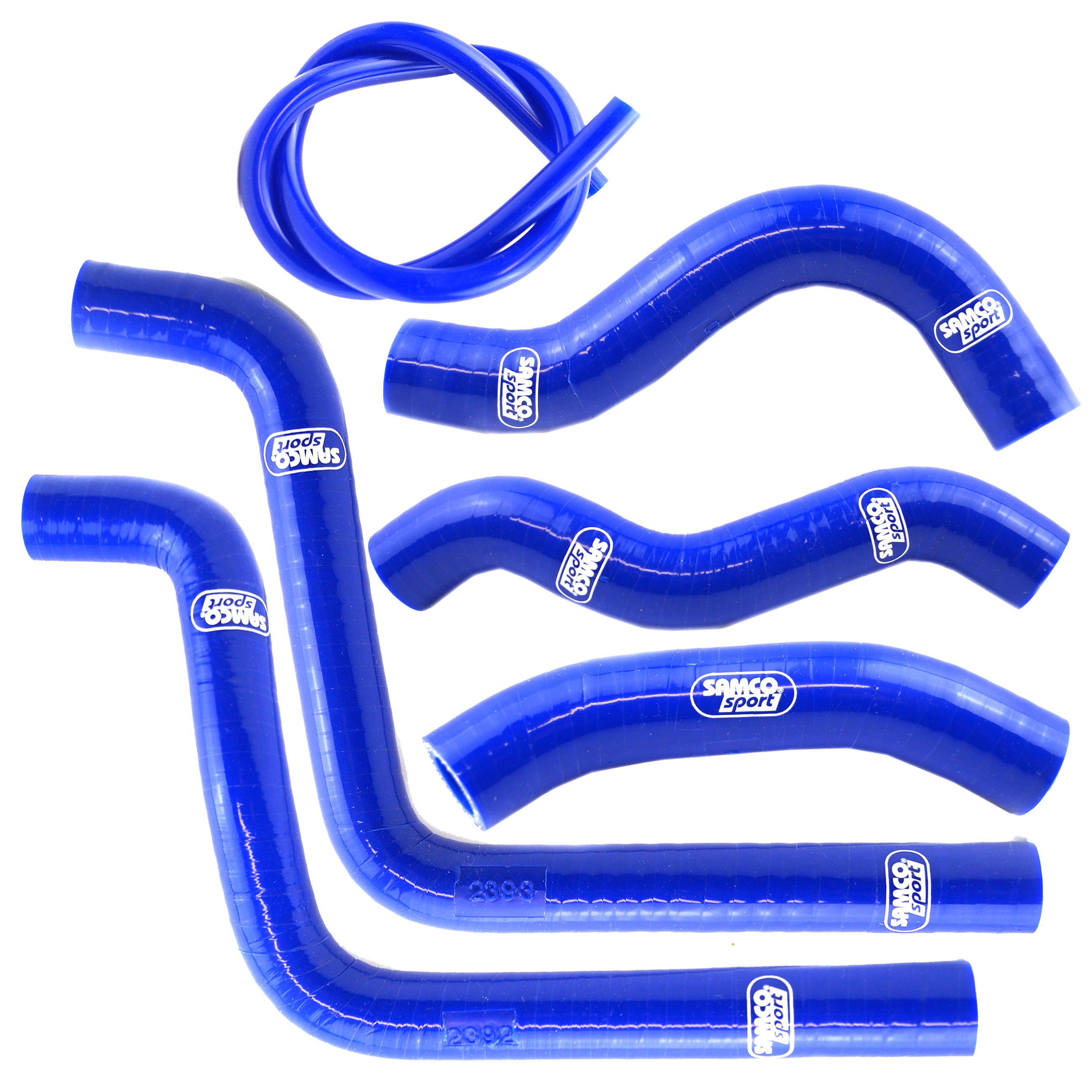 Samco Sport Coolant Hose 6 Piece Kit Blue 01-02 Honda 125 CR R Samco Sport Hon-29-bu