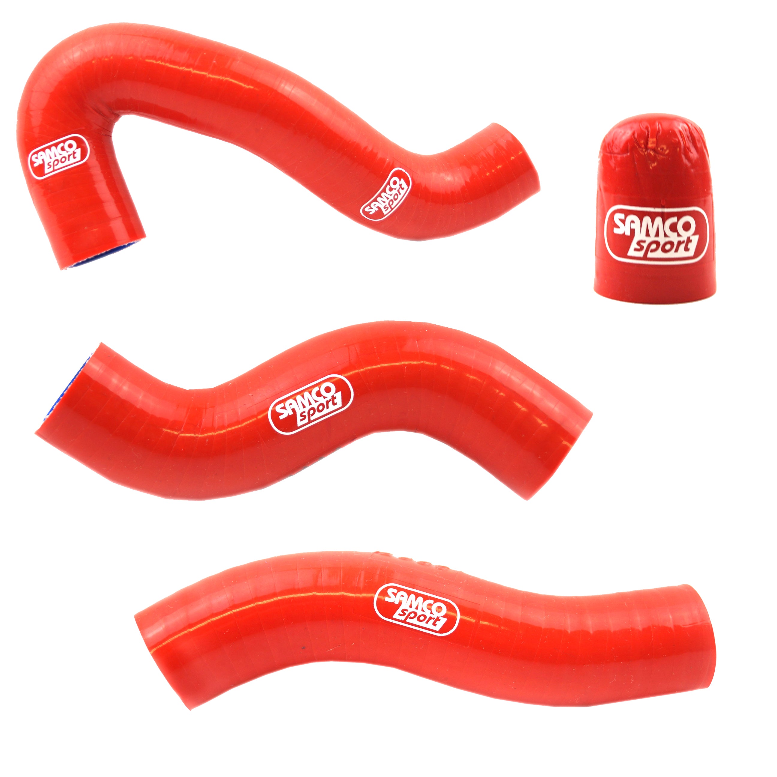 Samco Sport Coolant Hose 3 Piece Kit Red 12-16 KTM Husq 450 500 EXC-f Thermo Bypass Samco KTM-47-rd