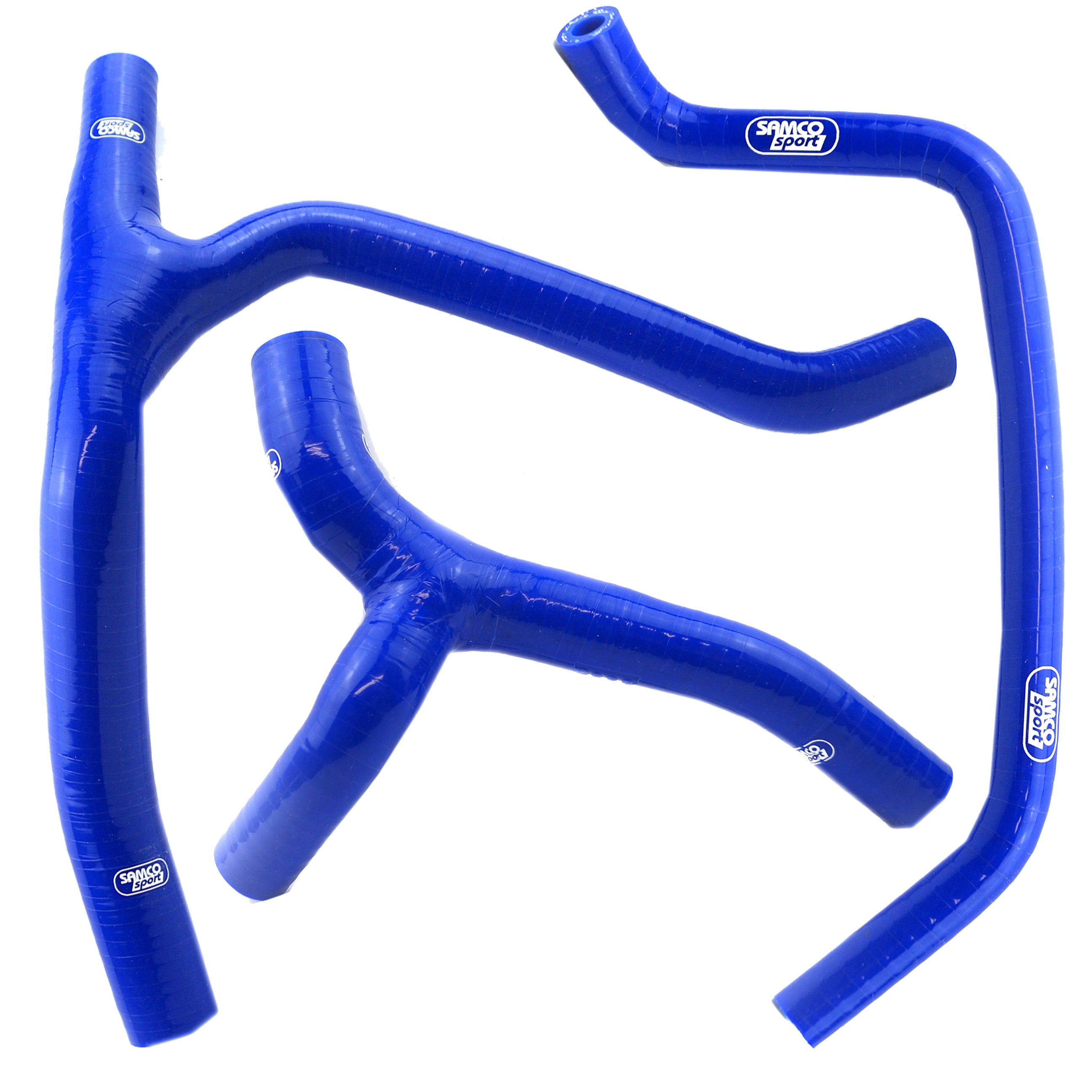 Samco Sport Coolant Hose 3 Piece Kit Blue Kawasaki 450 KLX KX F Samco Sport Kaw-23-bu