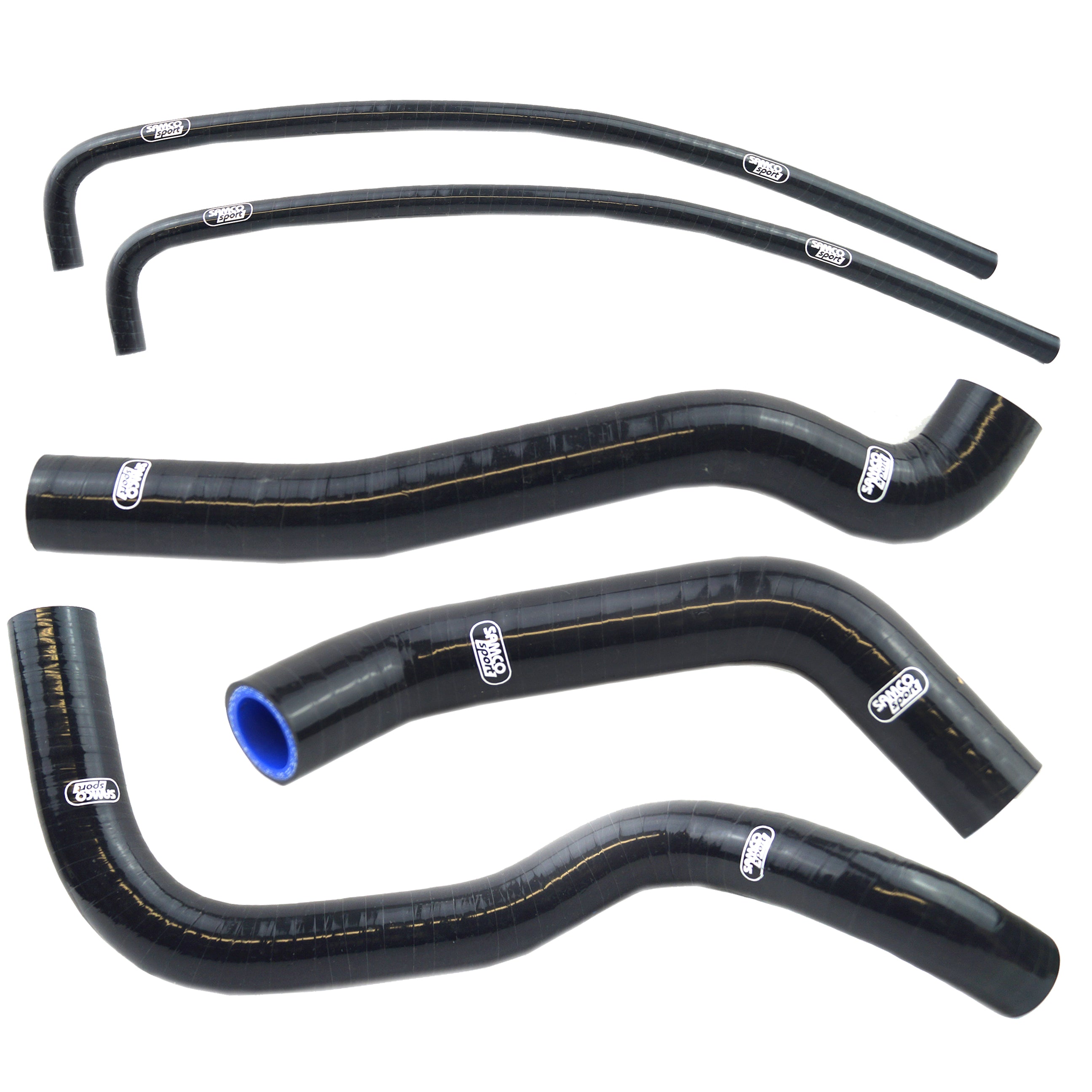 Samco Sport Coolant Hose 5 Piece Kit Black 87-07 Kawasaki 650 Klr a Samco Sport Kaw-53-bk