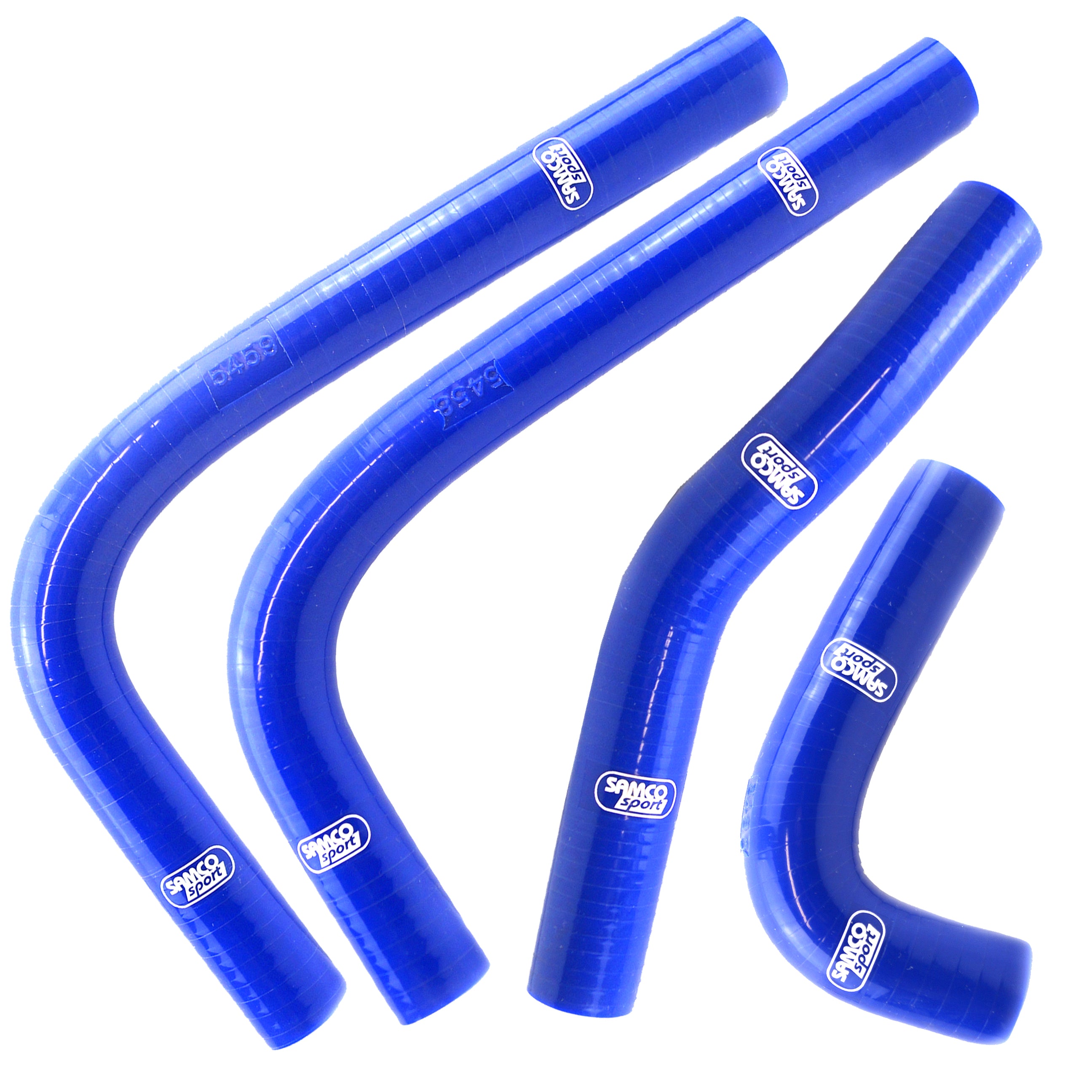 Samco Sport Coolant Hose 4 Piece Kit Blue 17-19 Kawasaki 250 KX 250 F Oem Design Samco Sport Kaw-88-bu