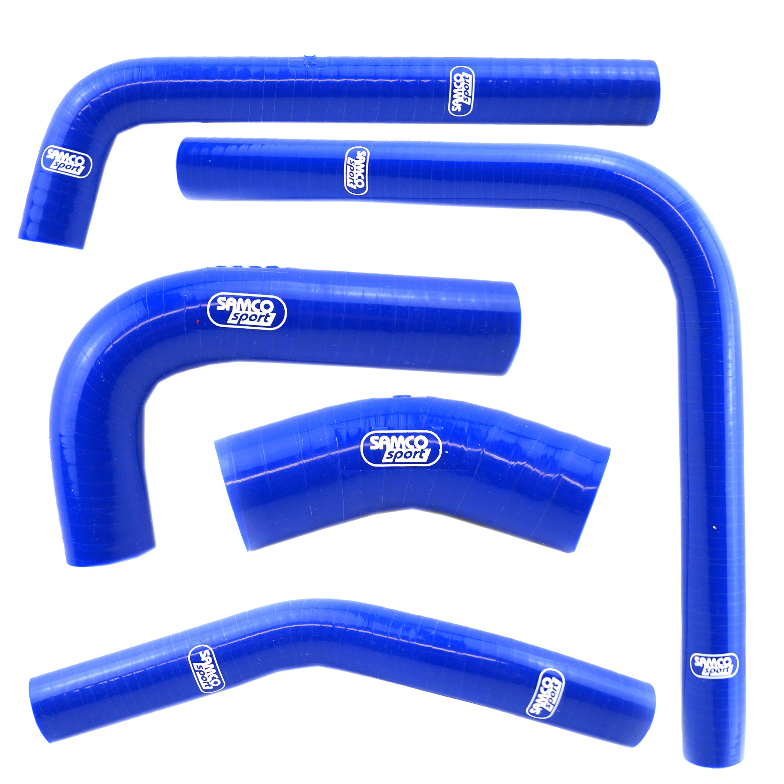 Samco Sport Coolant Hose 5 Piece Kit Blue 20 Kawasaki KX 250 F Oem Design Samco Sport Kaw-95-bu