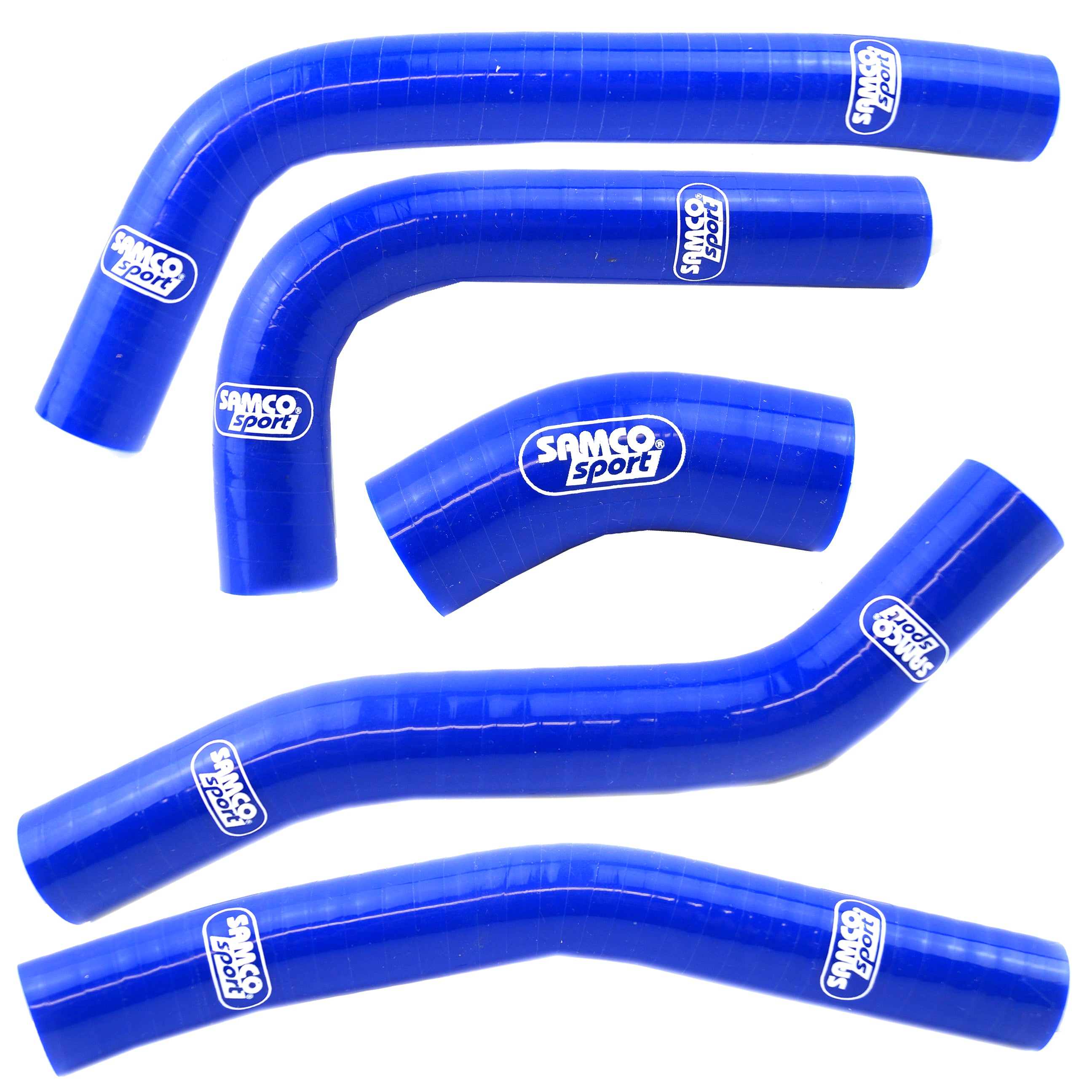 Samco Sport Coolant Hose 5 Piece Kit Blue 21-24 Kawasaki 250 KX Oem Design Samco Sport Kaw-98-bu