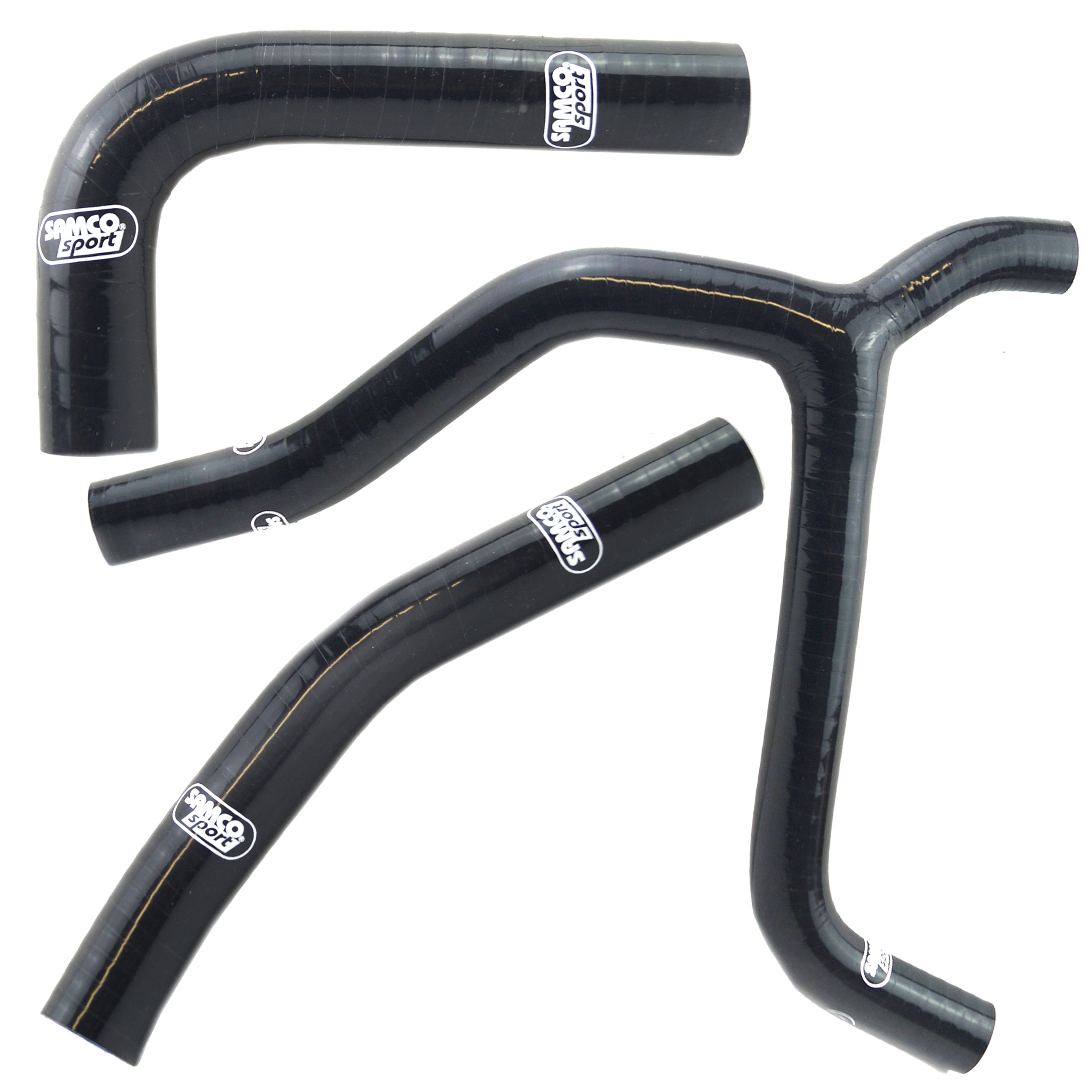 Samco Sport Coolant Hose 3 Piece Kit Black 21-24 Kawasaki 250 KX Samco Sport Kaw-99-bk