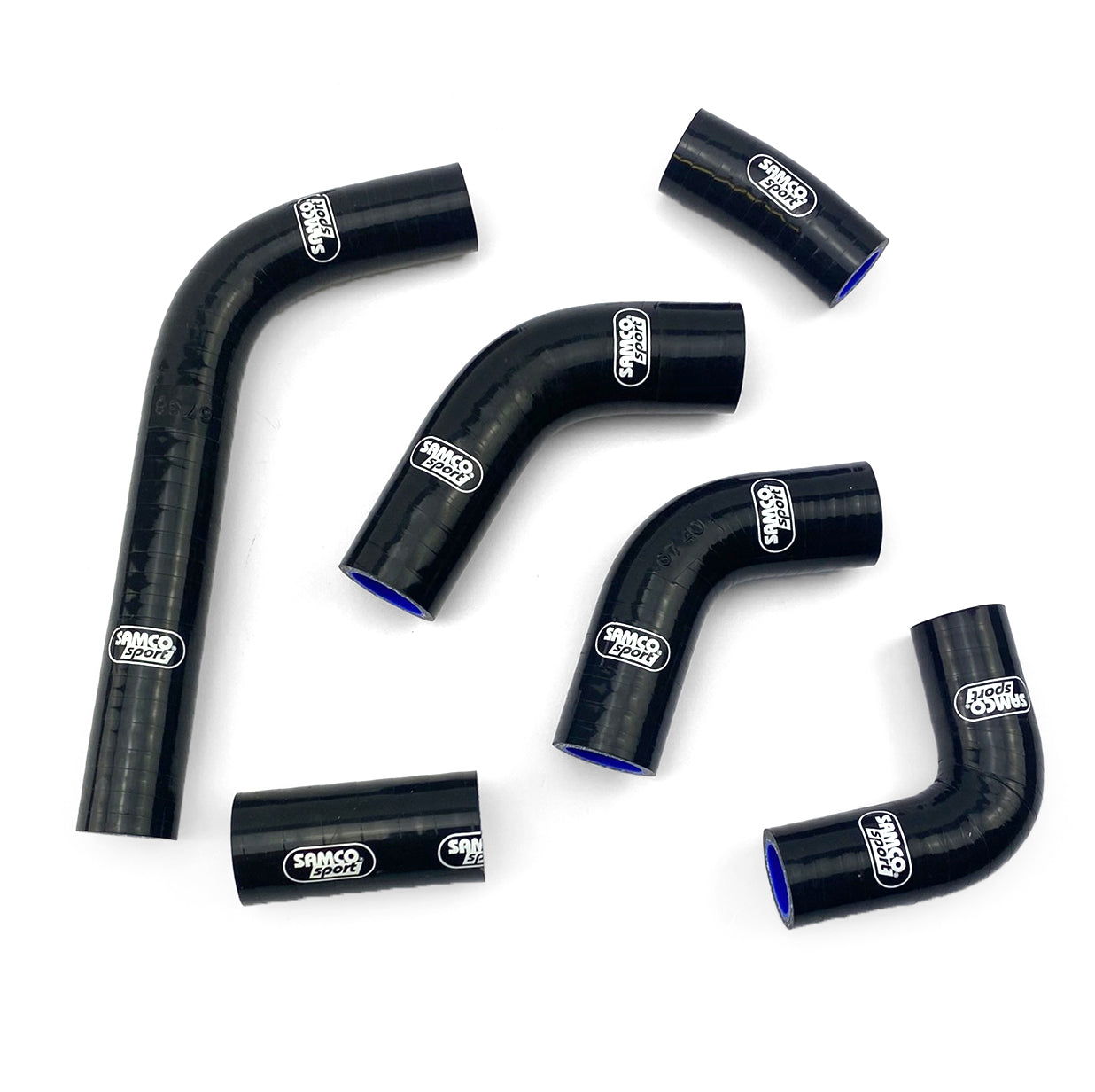 Samco Sport Coolant Hose 6 Piece Kit Black 24-26 Kawasaki 450 KX F Oem Design Samco Sport Kaw-103-bk