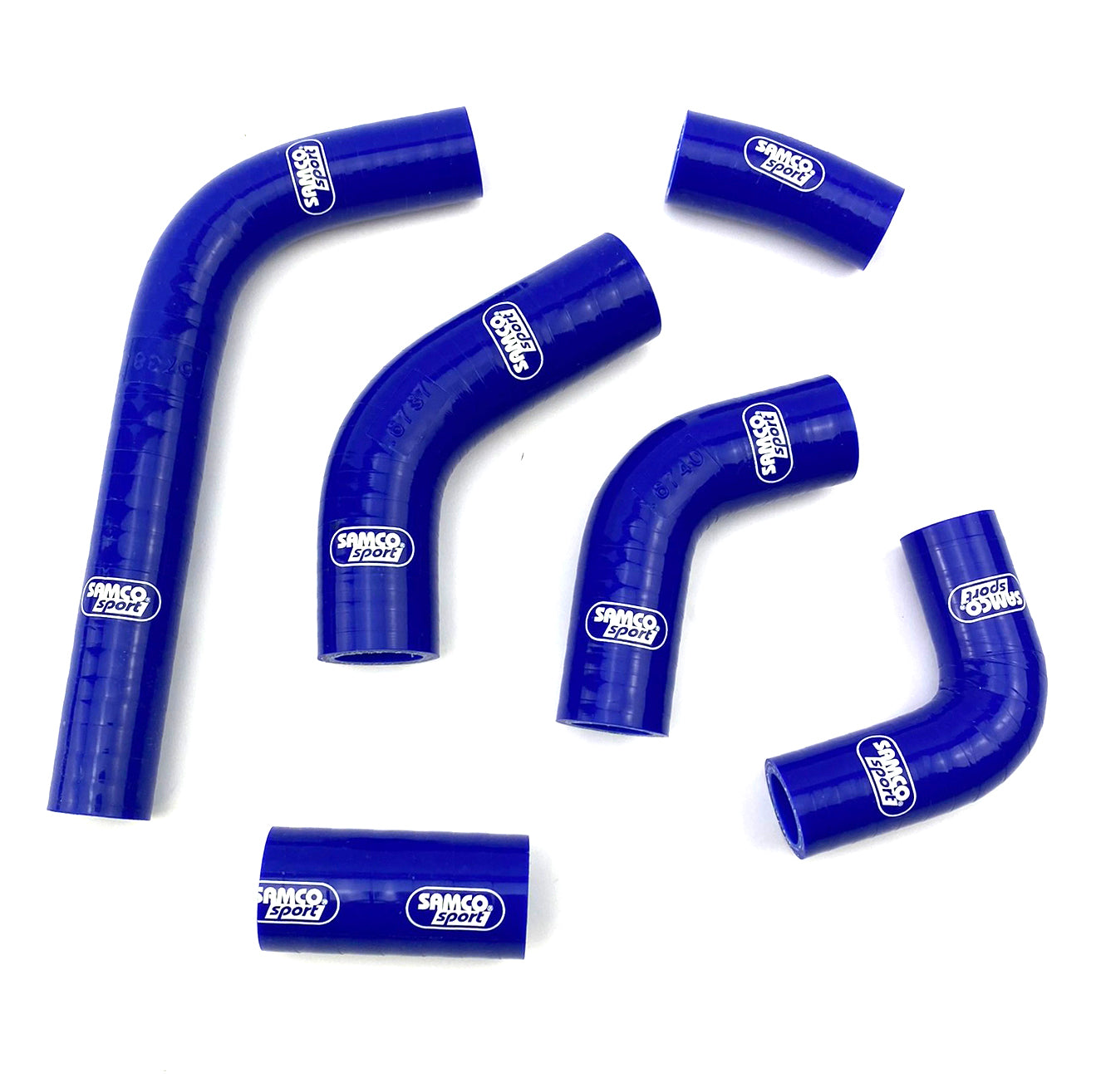 Samco Sport Coolant Hose 6 Piece Kit Blue 24-26 Kawasaki 450 KX F Oem Design Samco Sport Kaw-103-bu
