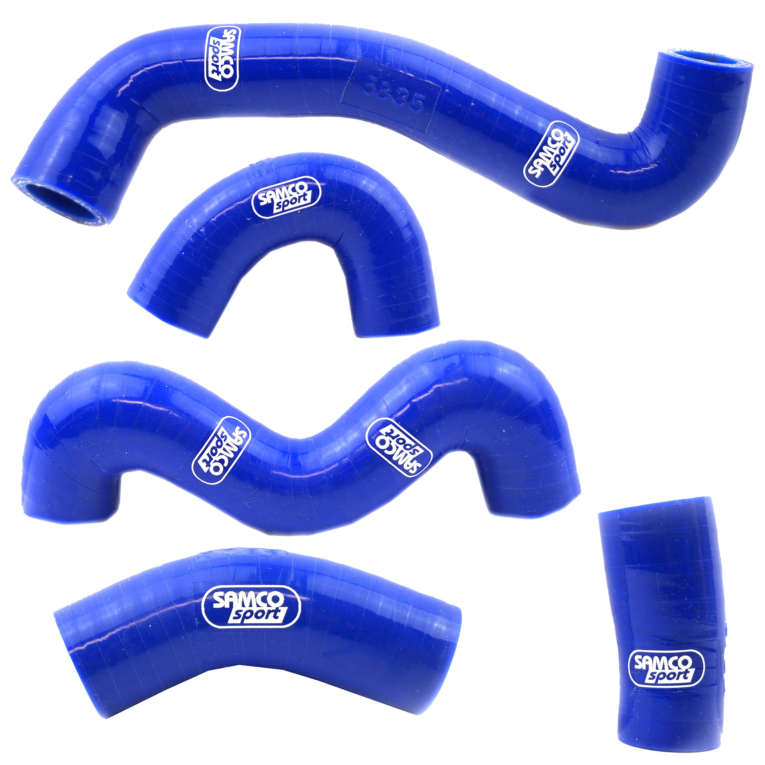 Samco Sport Coolant Hose 5 Piece Kit Blue 18-23 Husq KTM 50 TC SX Mini Oem Design Samco KTM-103-bu