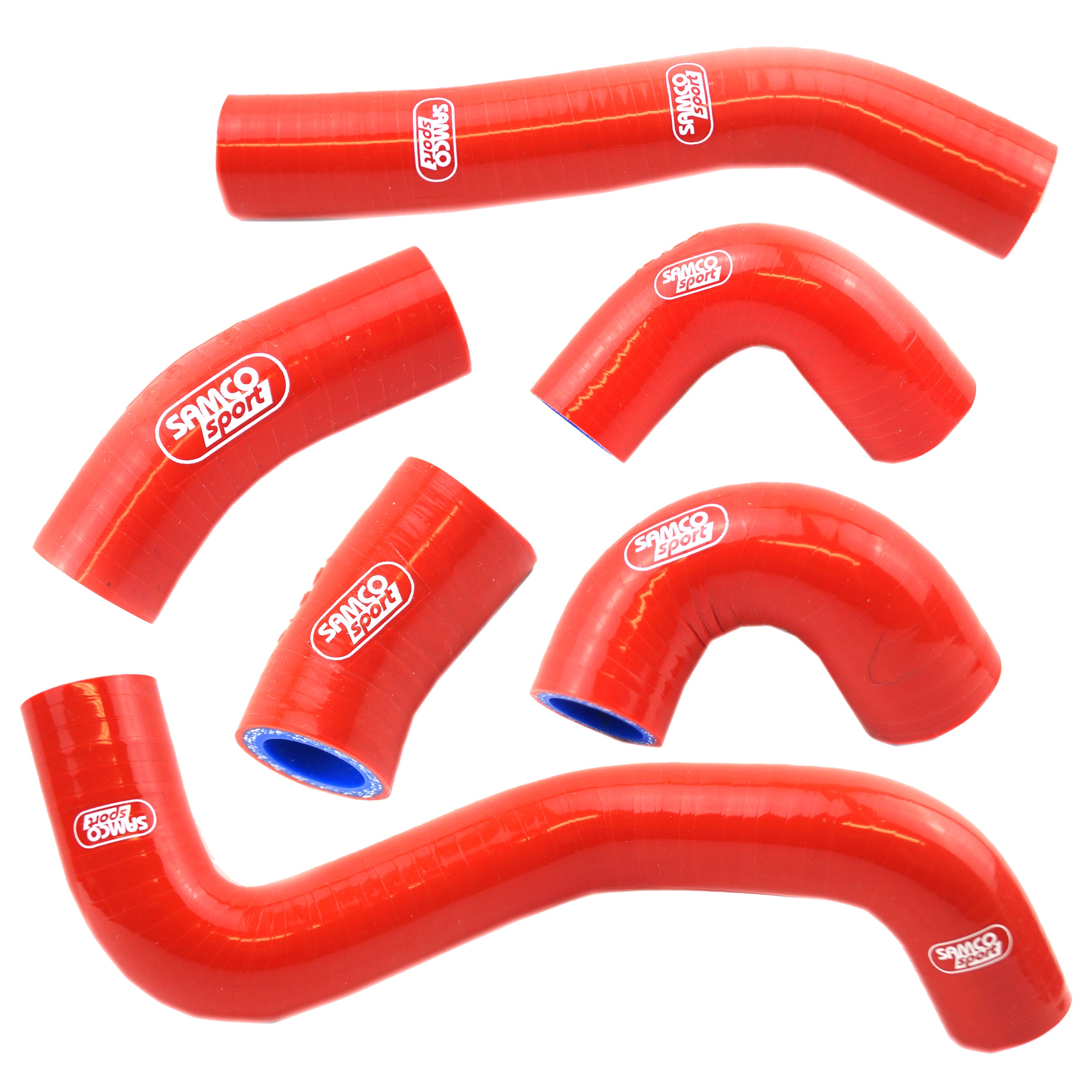 Samco Sport Coolant Hose 6 Piece Kit Red 20-23 Gas Husq KTM 250 EXC-f Oem Design Samco KTM-115-rd