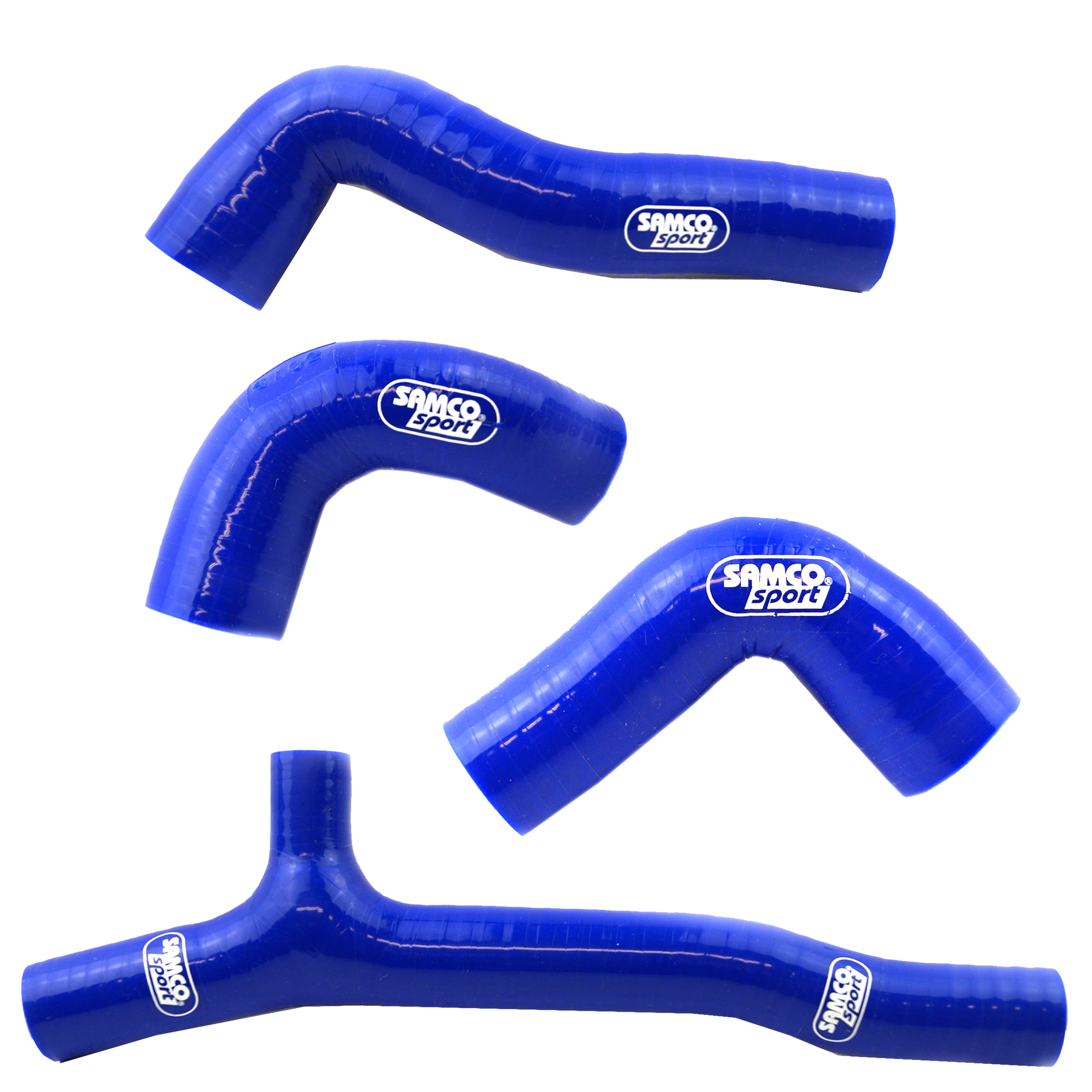 Samco Sport Coolant Hose 4 Piece Kit Blue 20-23 KTM Husq 150 TE EXC Tpi Oem Design Samco KTM-120-bu