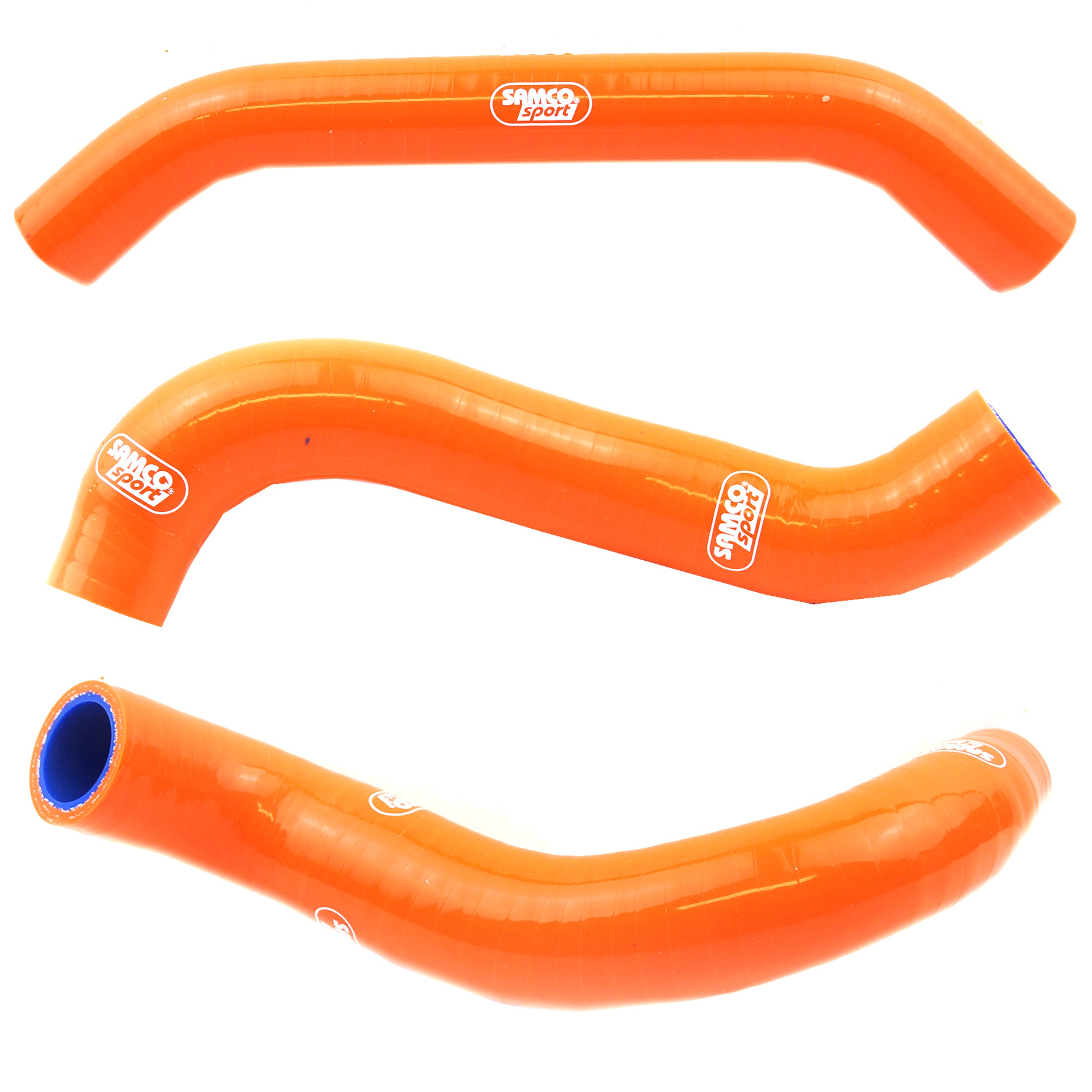 Samco Sport Coolant Hose 3 Piece Kit Orange 23-25 KTM 250 350 Oem Design Samco Sport KTM-129-or
