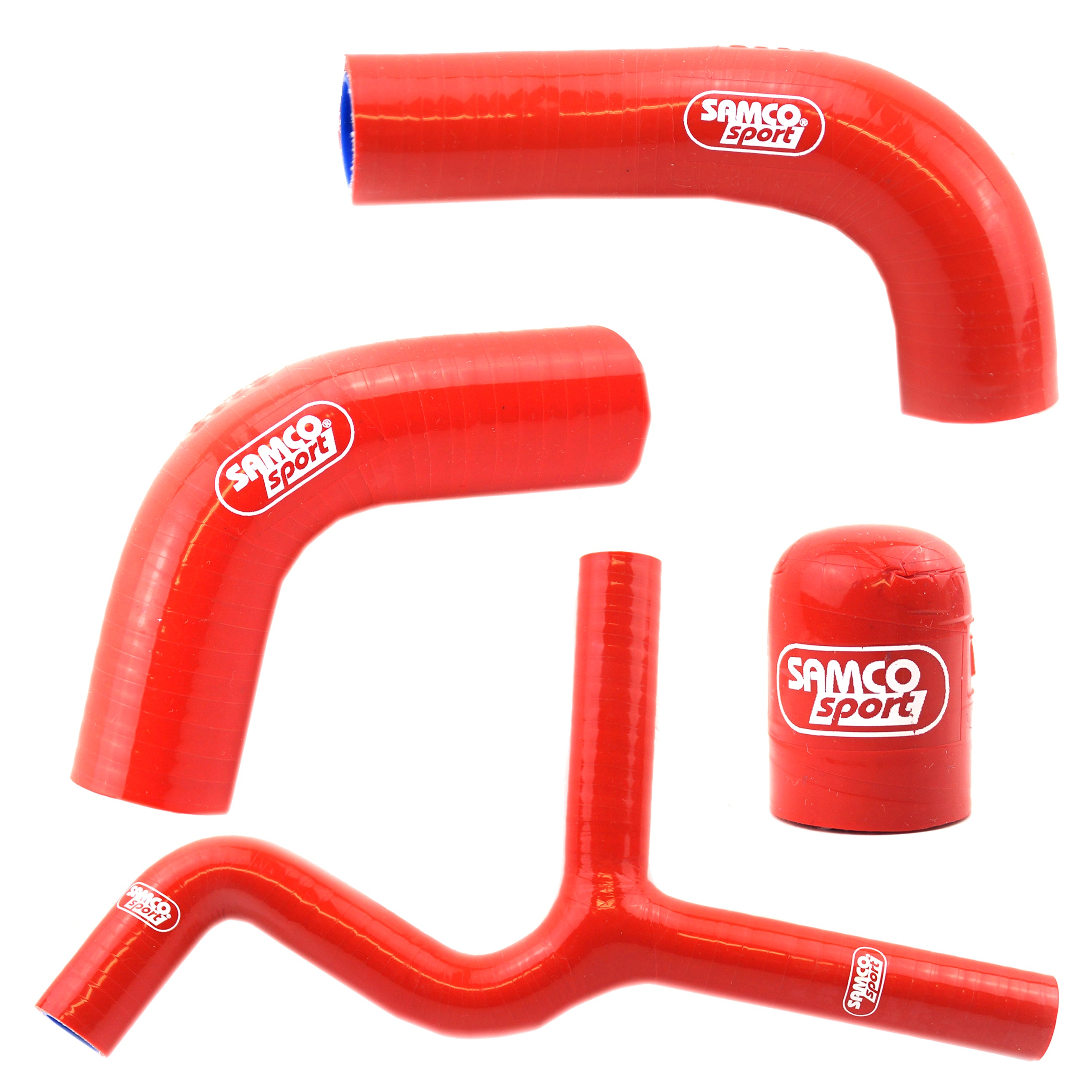 SAMCO KTM 400 EXC 2000 - 2002 4 Piece Thermostat Bypass   Silicone Radiator Coolant Hose Kit