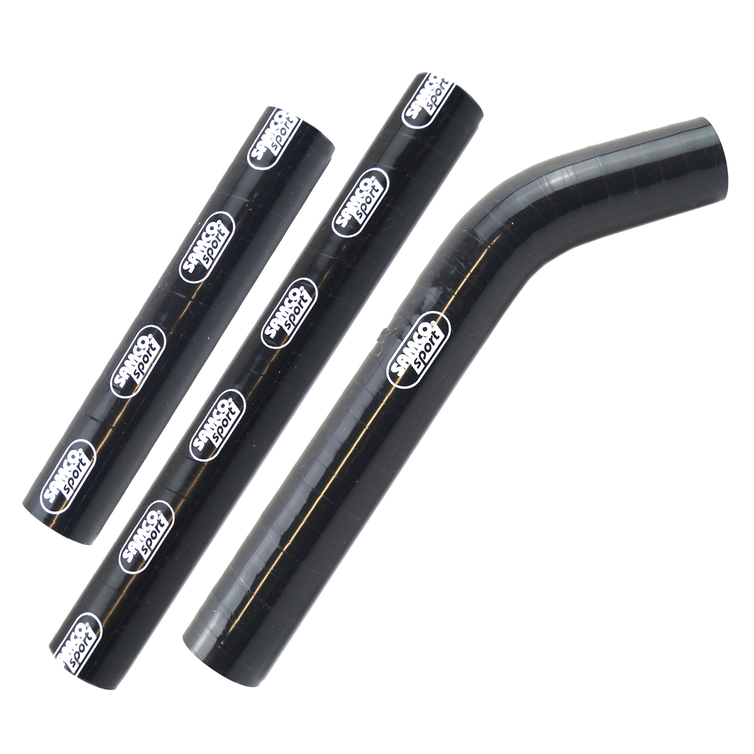Samco Sport Coolant Hose 3 Piece Kit Black 08-12 Husa 125 200 TE EXC XC-w Thermo Bypass Samco KTM-49-bk