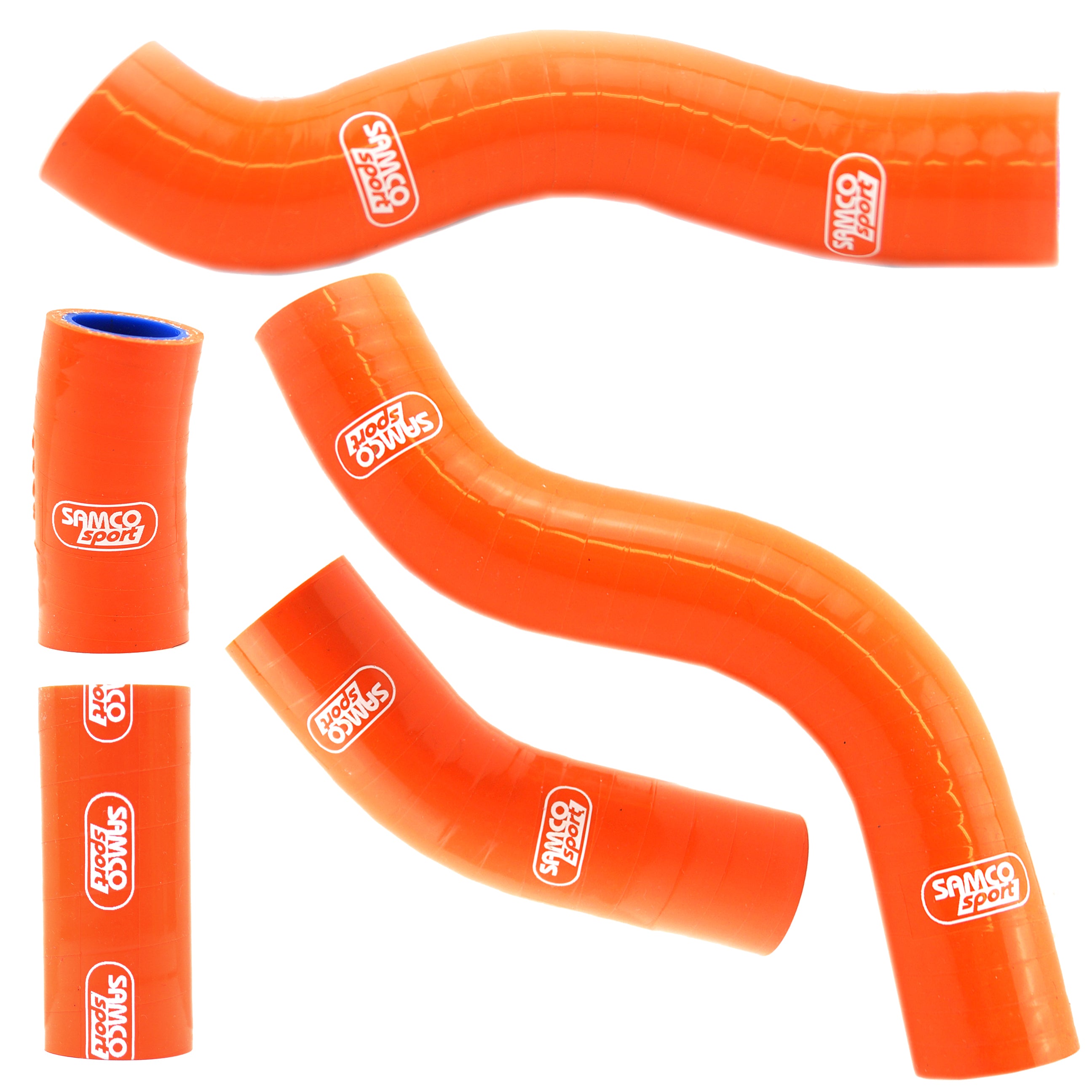 Samco Sport Coolant Hose 6 Piece Kit Orange 13-17 KTM Husqvarna 85 TC SX Oem Design Samco KTM-82-or