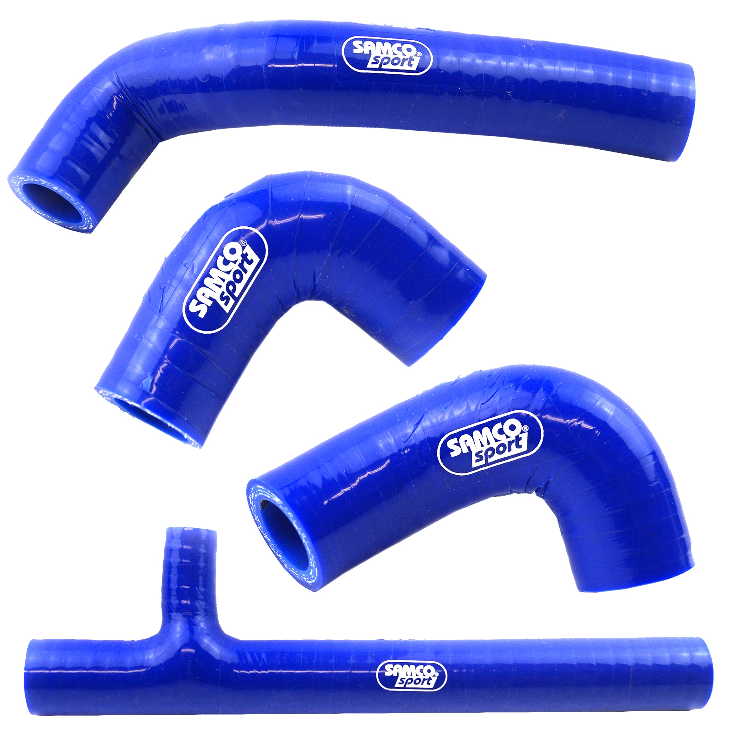 Samco Sport Coolant Hose 4 Piece Kit Blue 17-19 Husq 125 150 TX TE XC-w Oem Design Samco KTM-89-bu